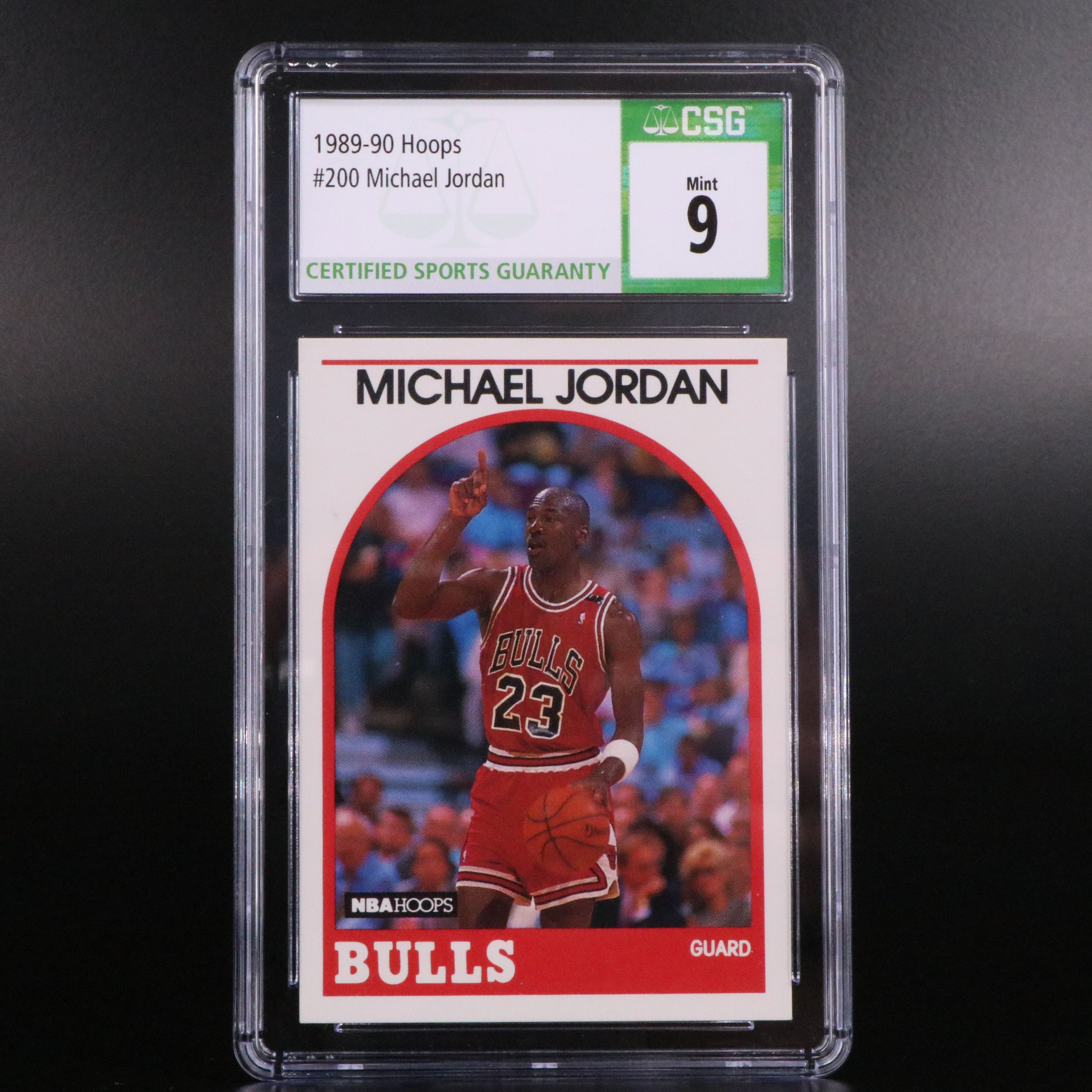 1989-90 NBA Hoops Michael Jordan Chicago Bulls Basketball Card Graded CSG 9