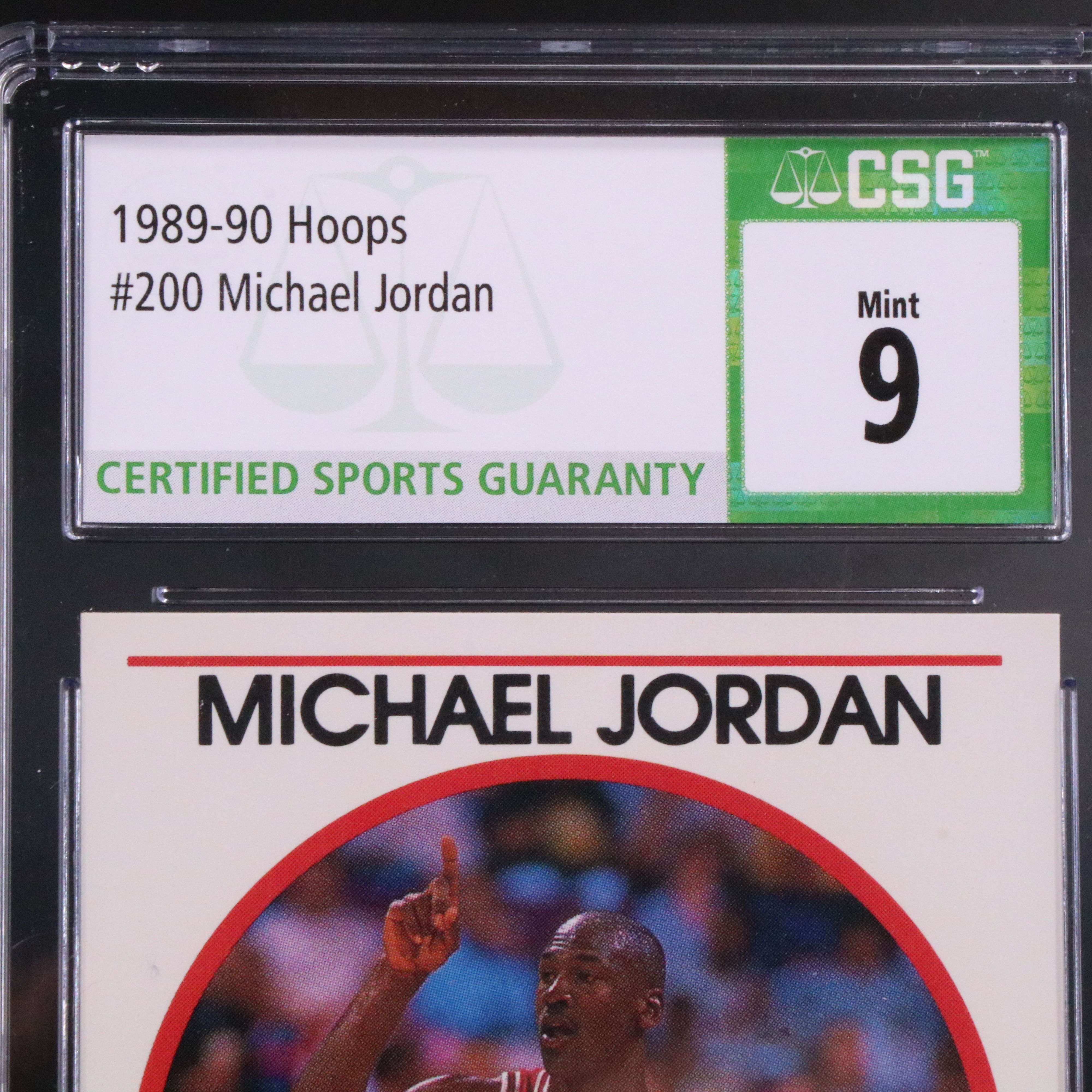 1989-90 NBA Hoops Michael Jordan Chicago Bulls Basketball Card Graded CSG 9