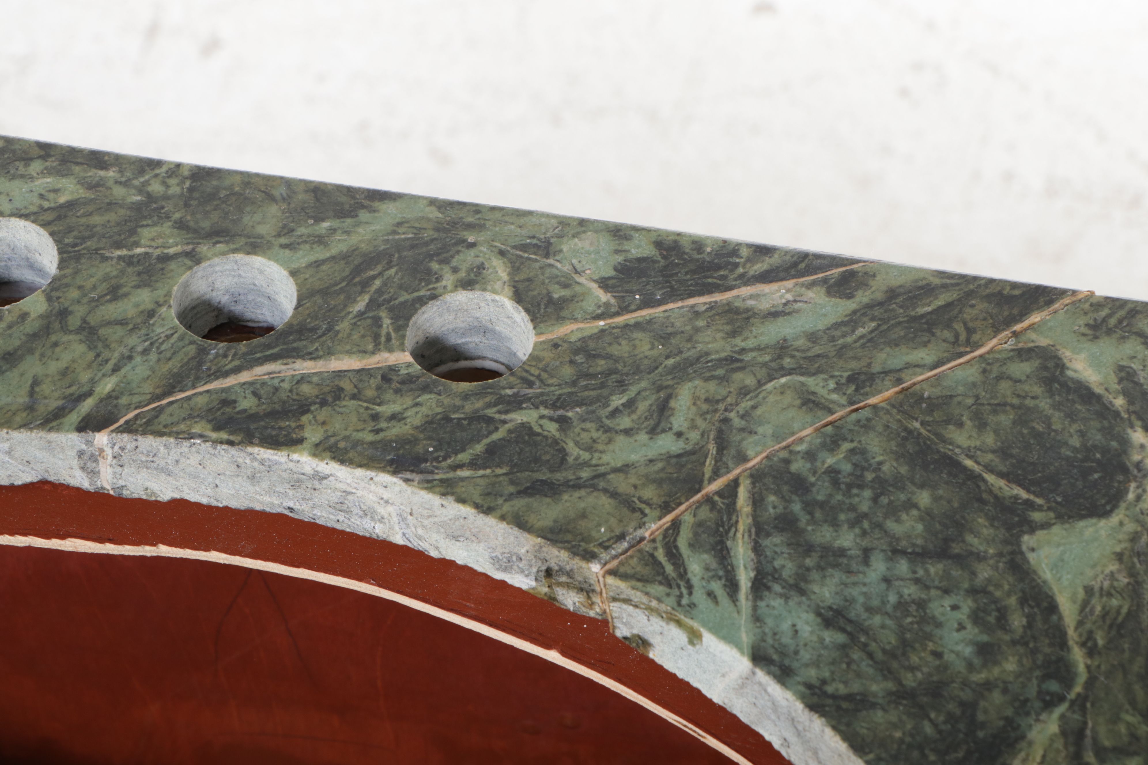 Louis XVI Style Washstand with Green Marble Top