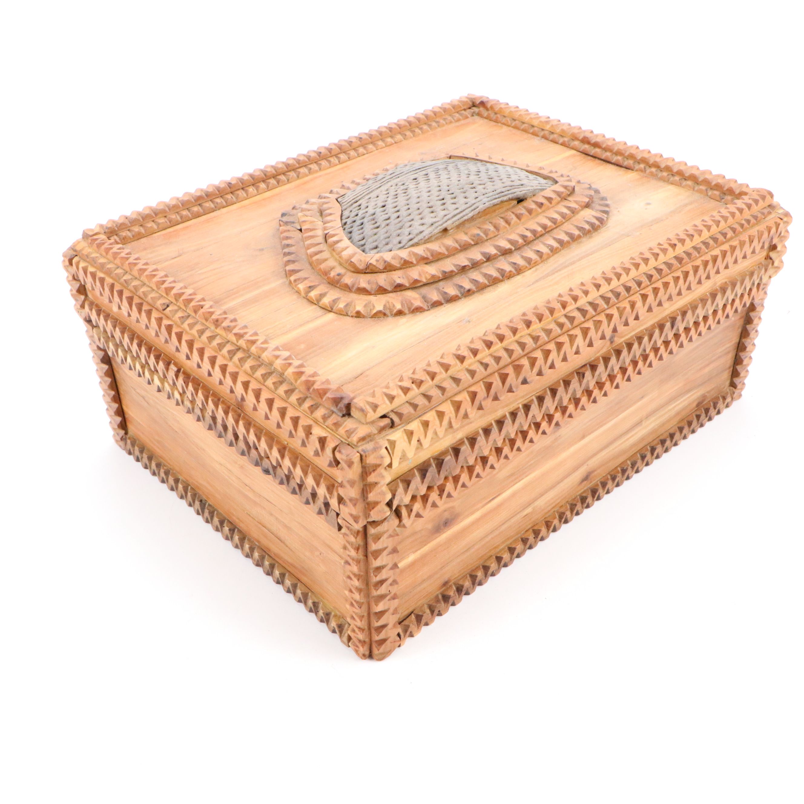 Robert Beaven Primitive Style Handcrafted Wood Lidded Box