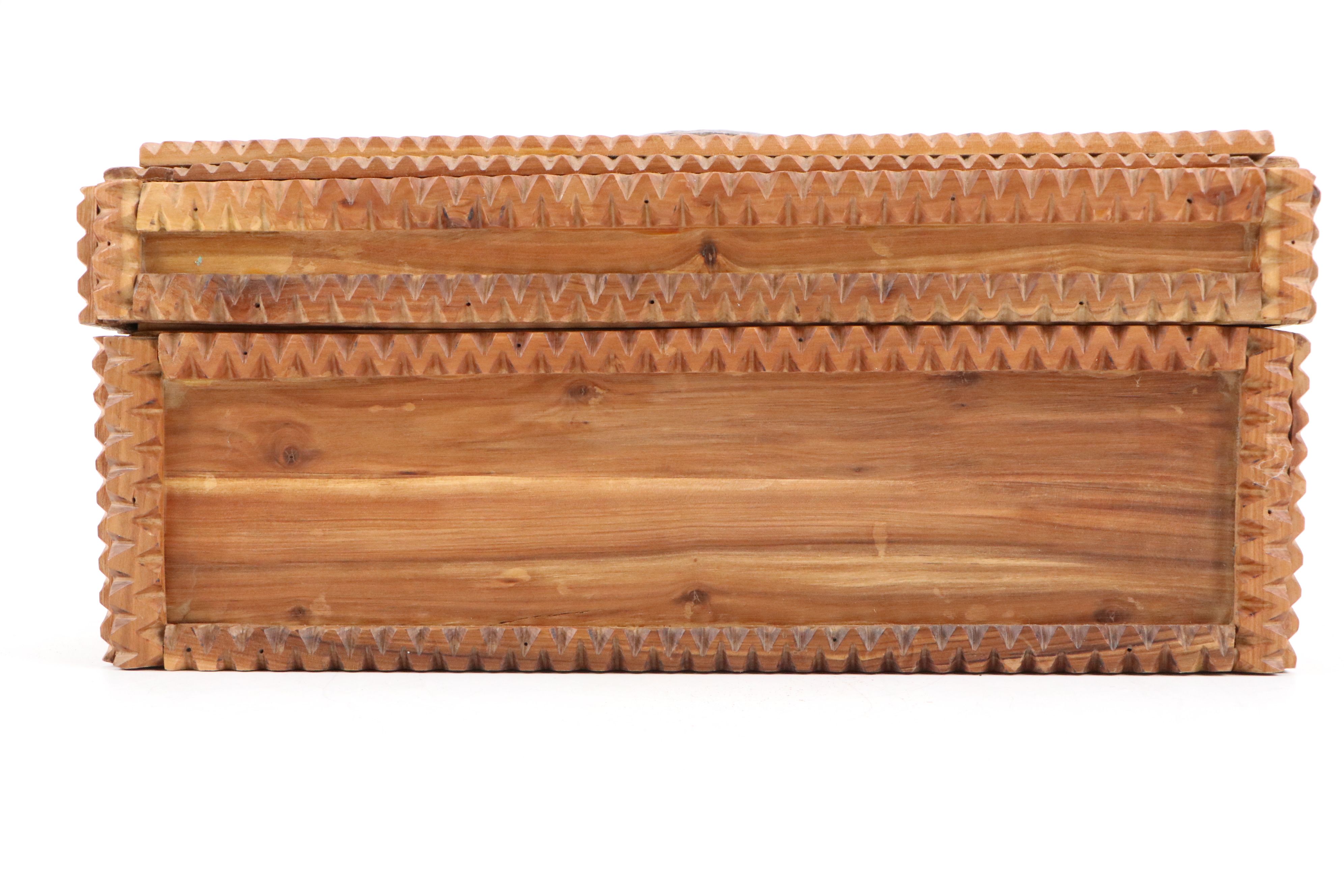 Robert Beaven Primitive Style Handcrafted Wood Lidded Box