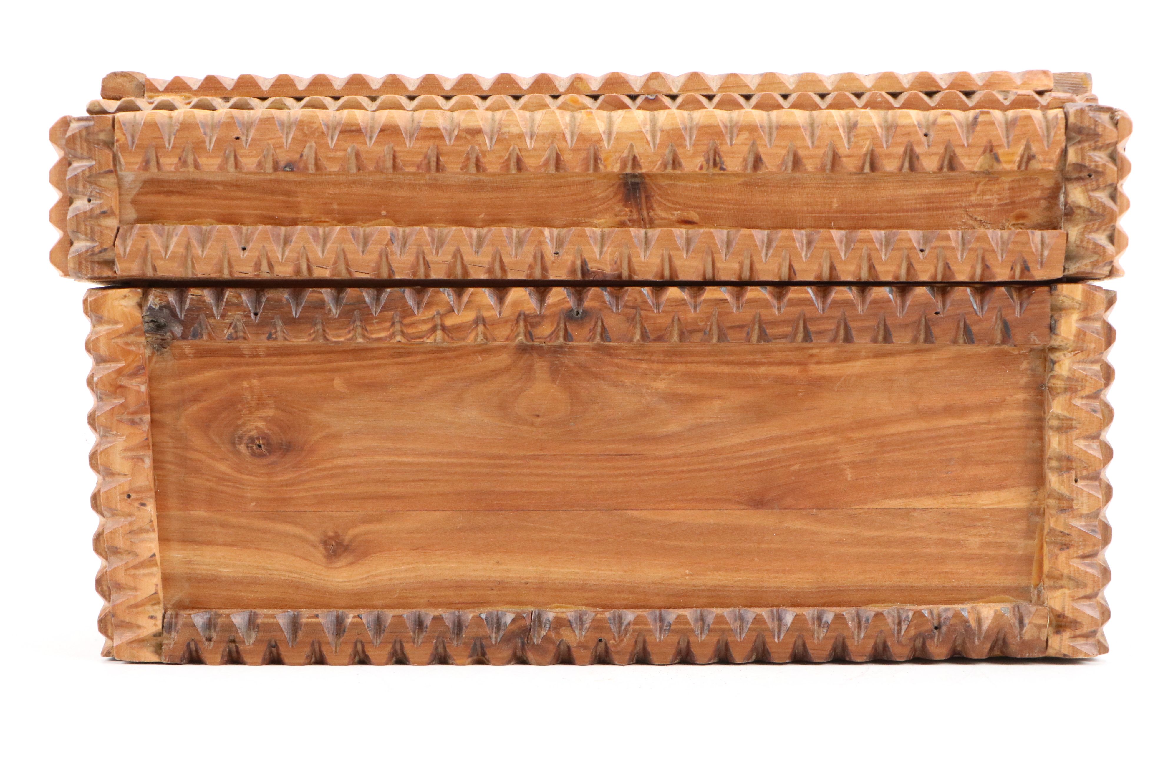 Robert Beaven Primitive Style Handcrafted Wood Lidded Box