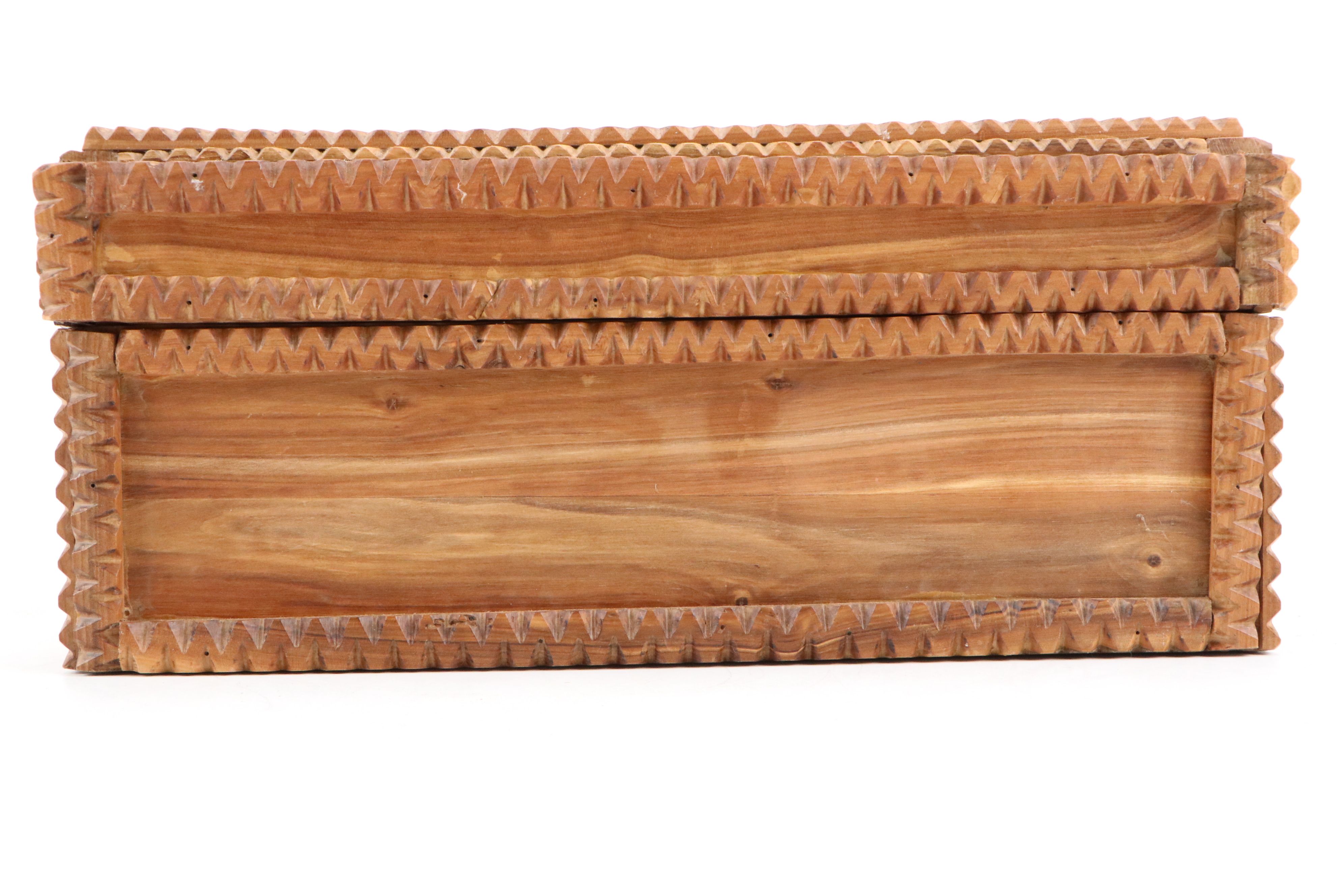 Robert Beaven Primitive Style Handcrafted Wood Lidded Box