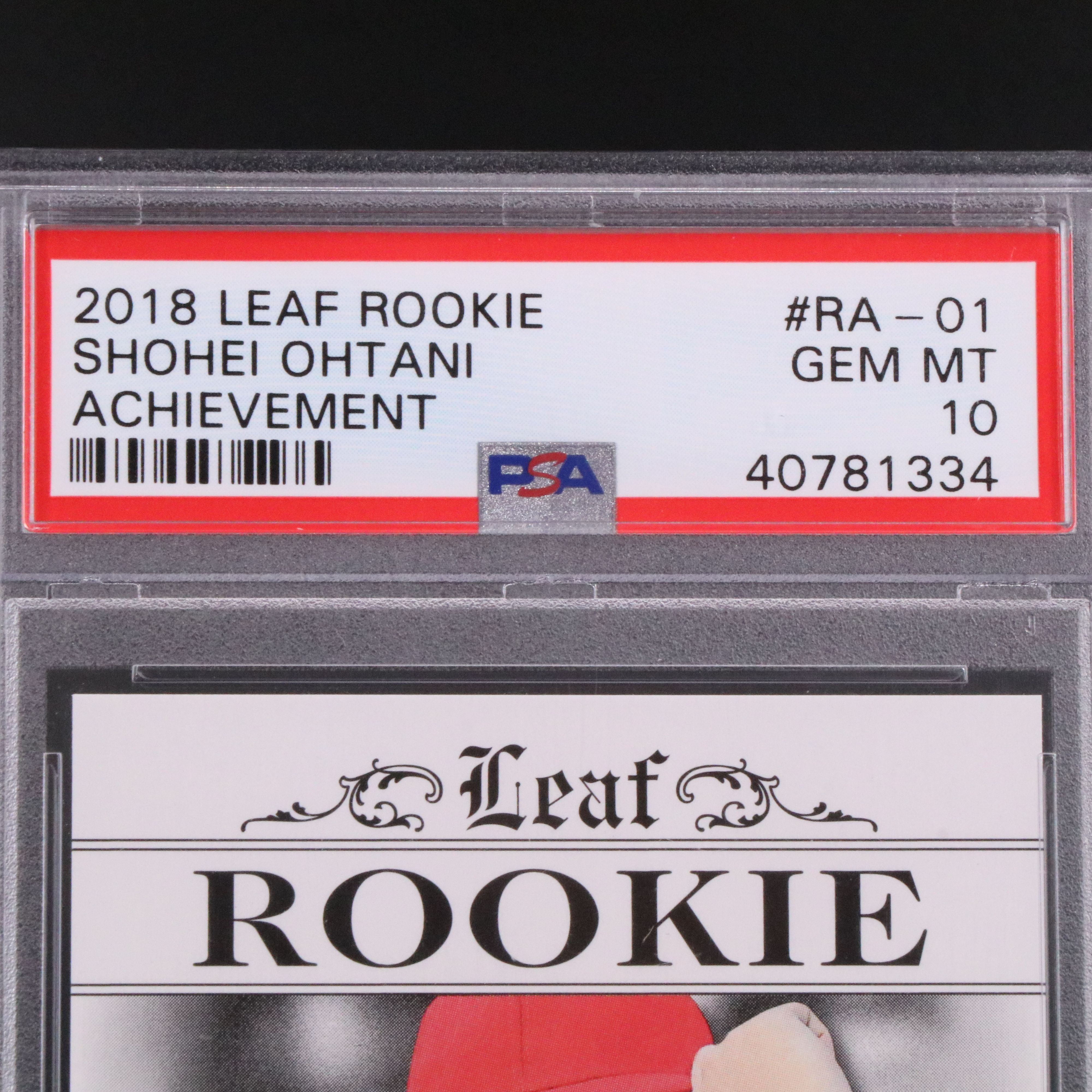 2018 Leaf Shohei Ohtani Rookie Baseball Card Graded PSA 10