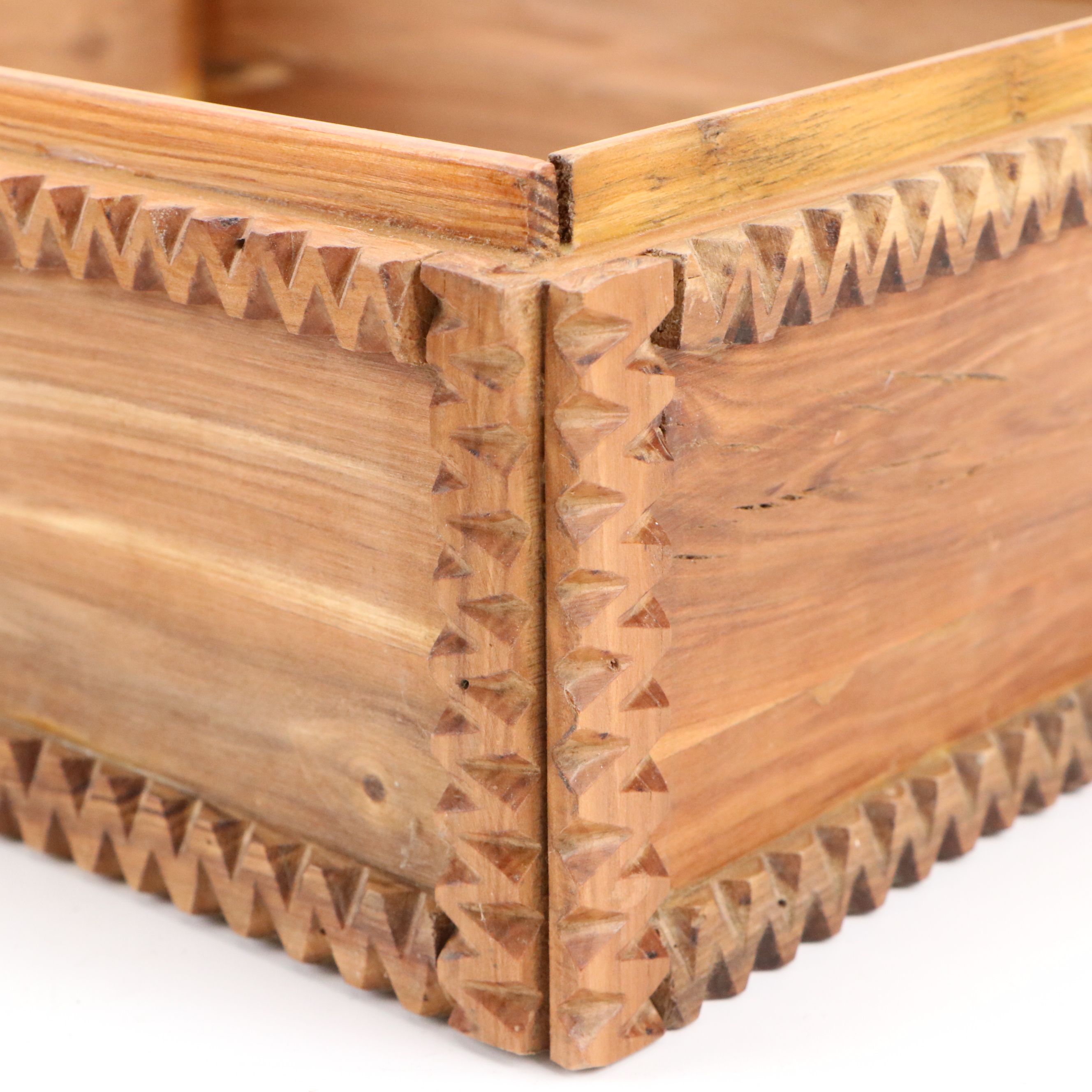 Robert Beaven Primitive Style Handcrafted Wood Lidded Box