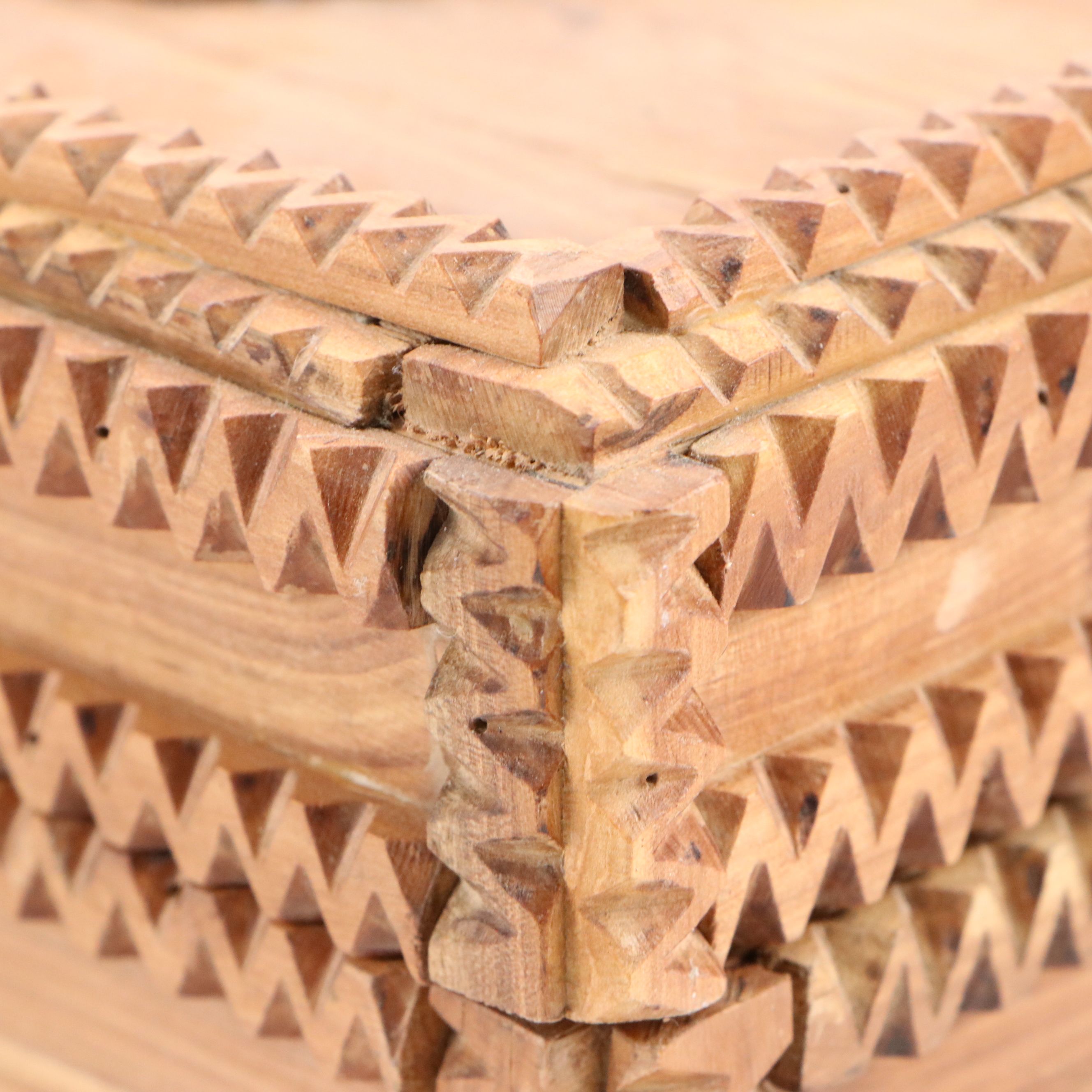 Robert Beaven Primitive Style Handcrafted Wood Lidded Box