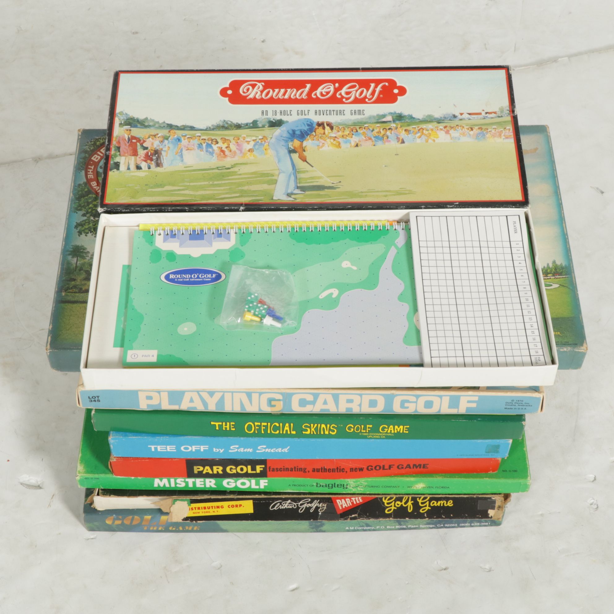 "Golf Mania" and "Golf Tee" with "Birdie Golf" and More Golf Board Games, 1970s