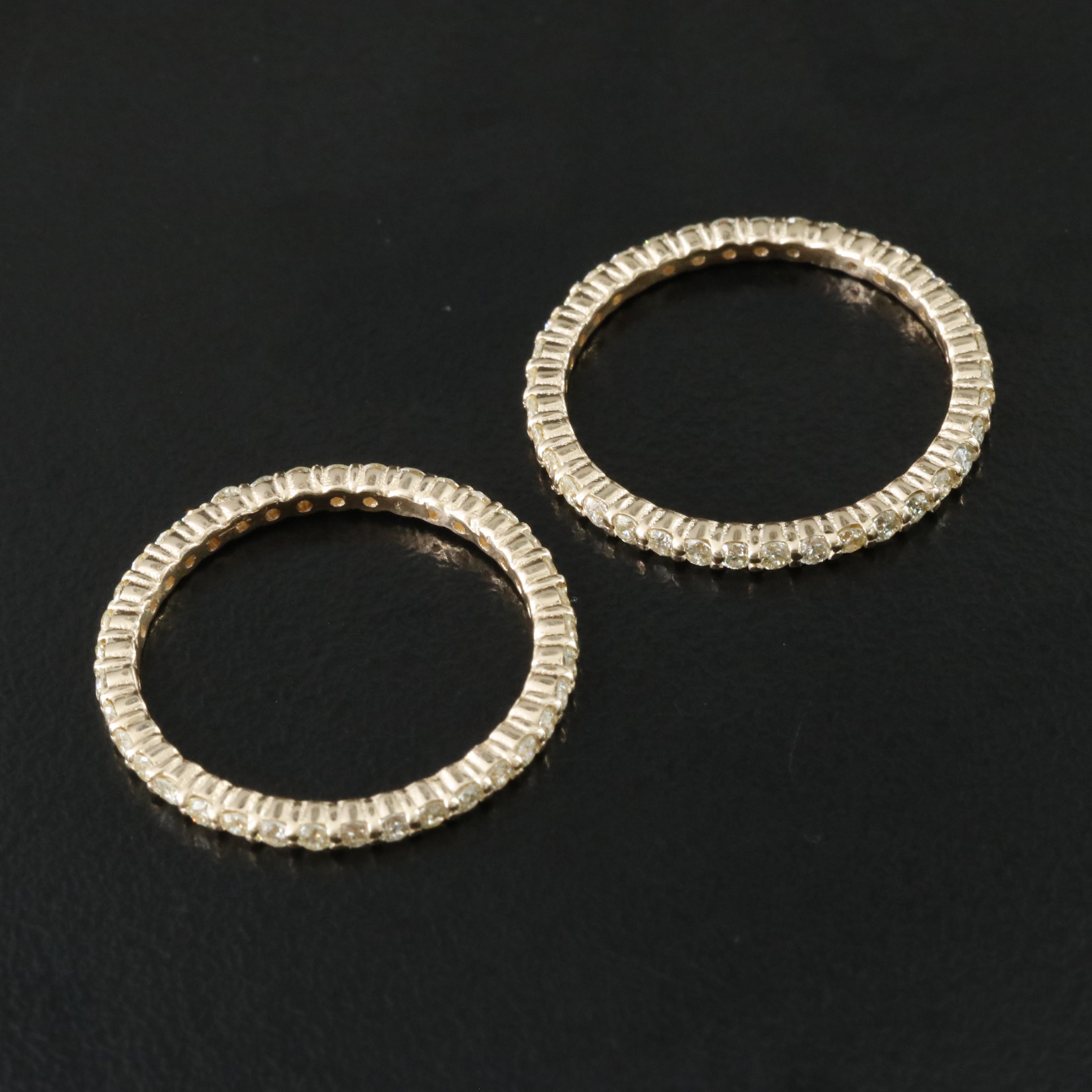 14K 1.29 CTW Diamond Stacking Eternity Bands