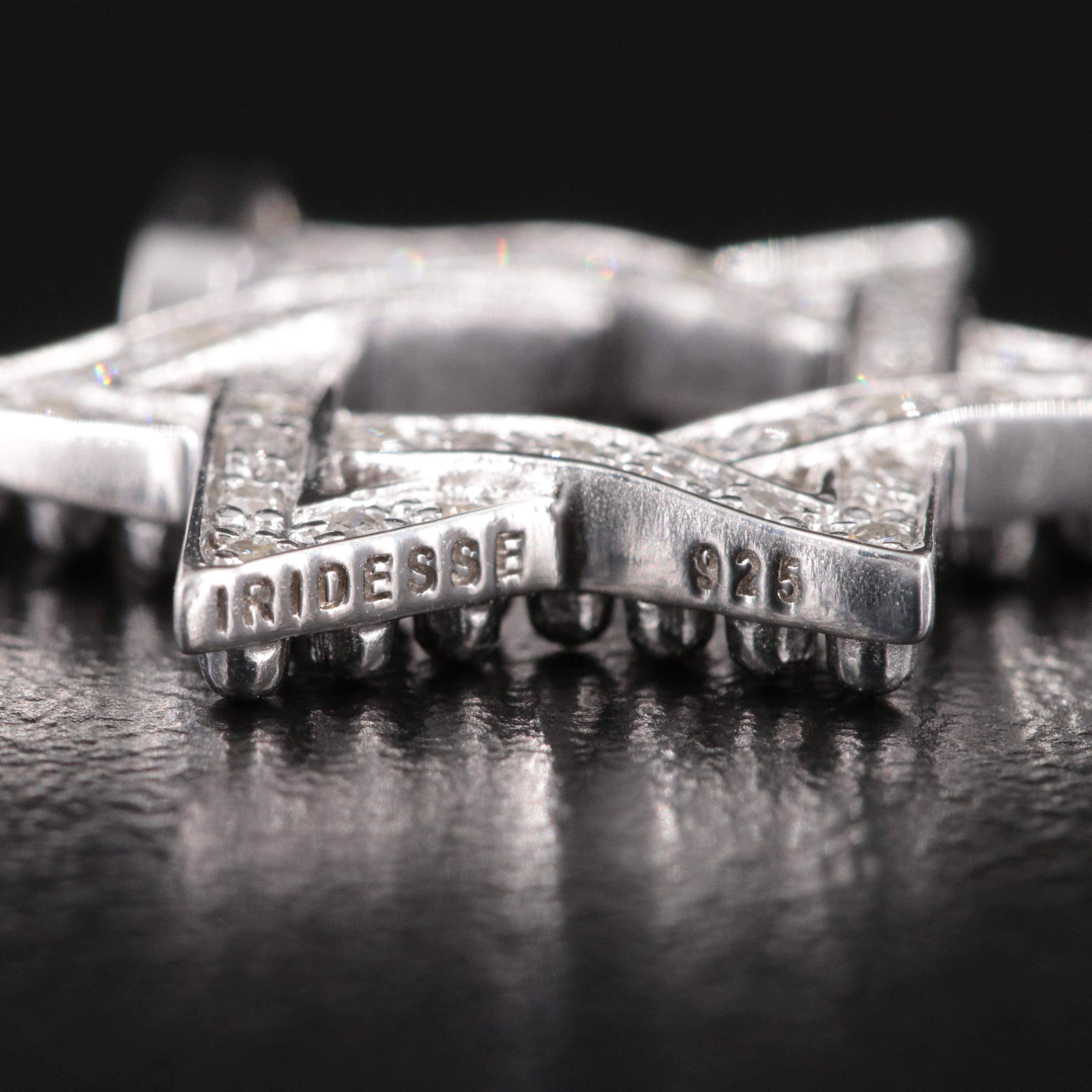 Sterling Diamond Reversible Star of David Pendant