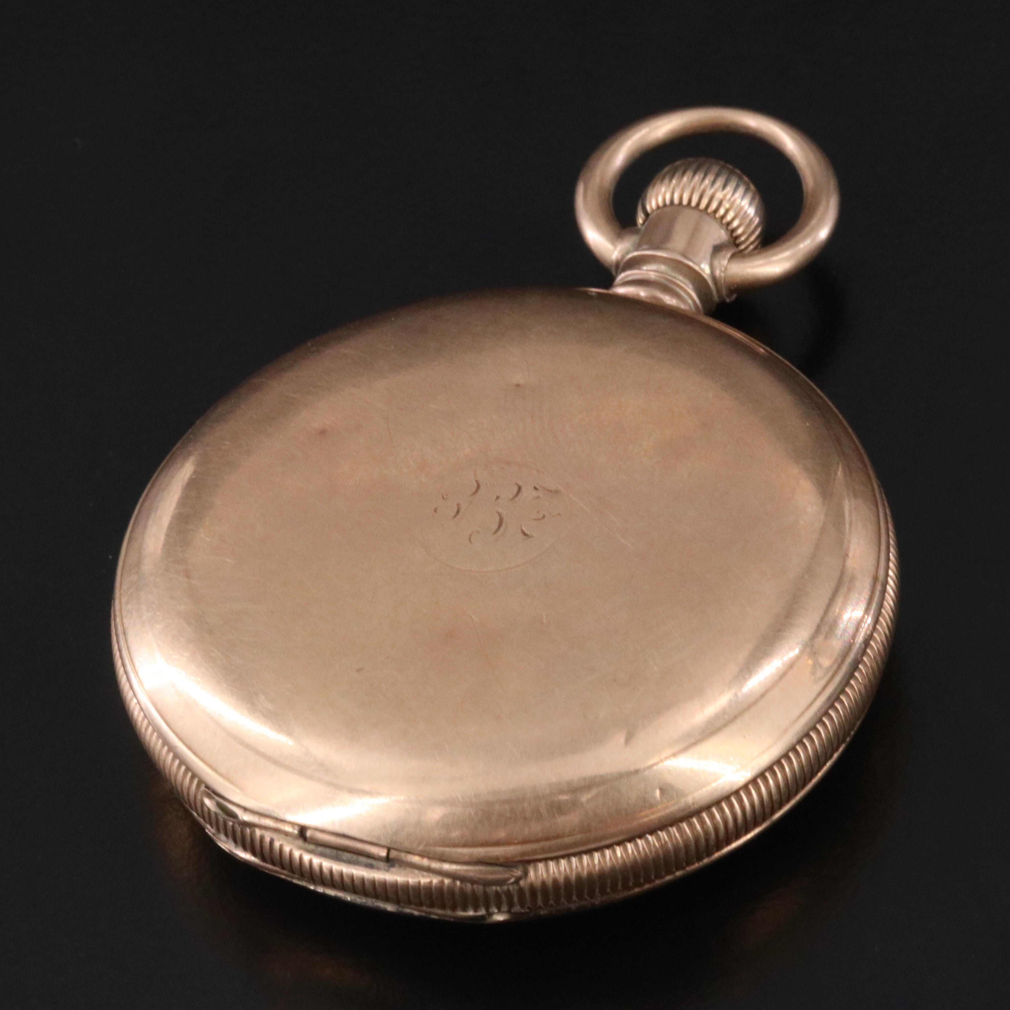 Bulova White Dial Date Watch and Gold-Filled Pocket Watch Case