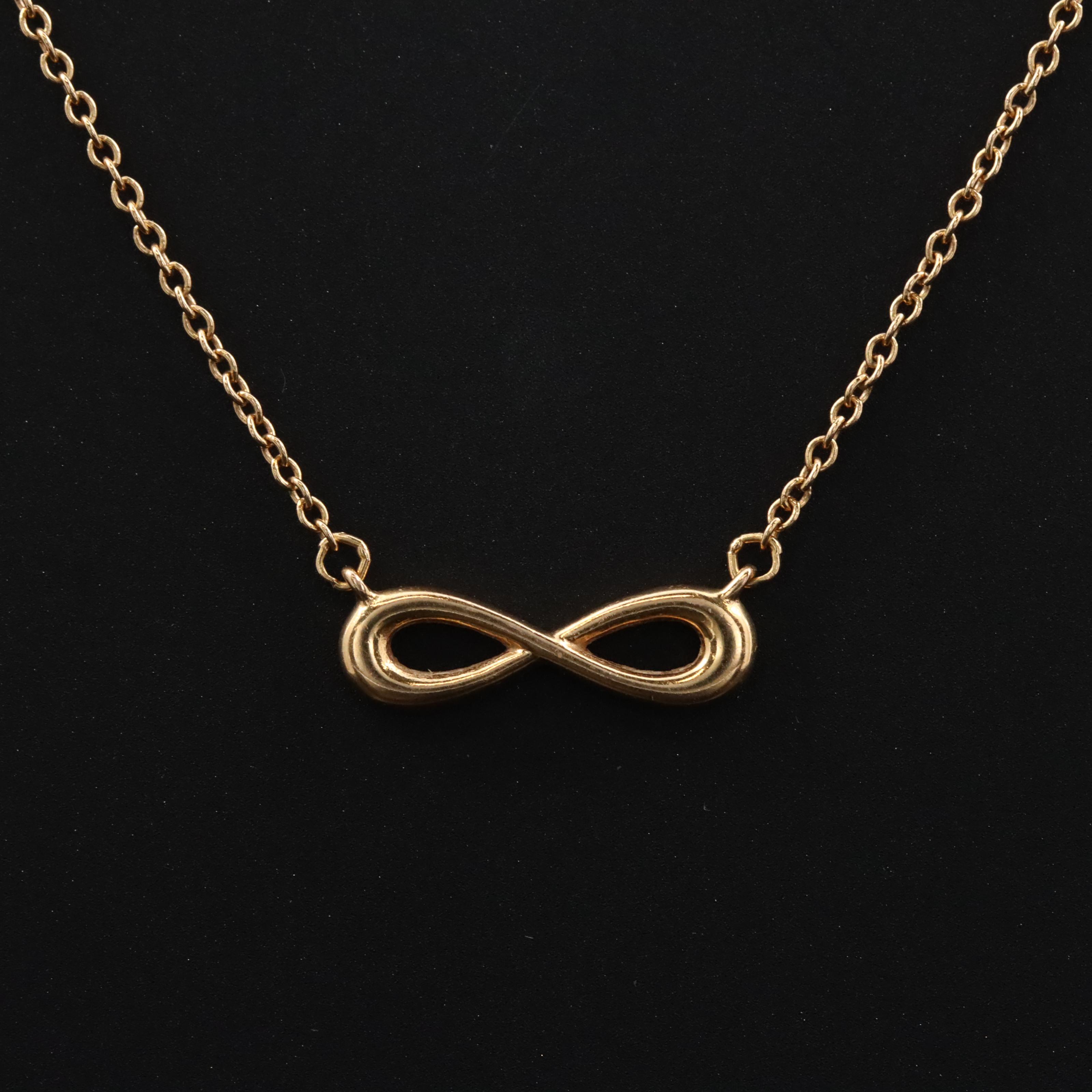 Tiffany & Co. 18K Rose Gold Infinity Necklace