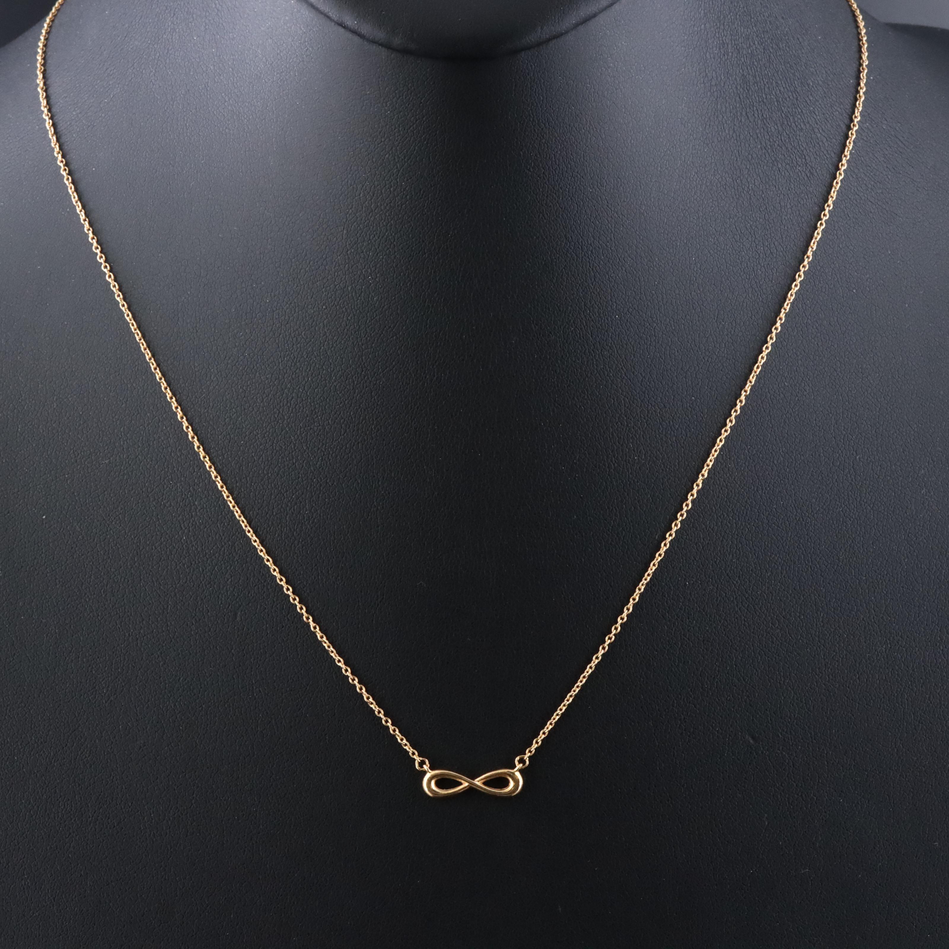Tiffany & Co. 18K Rose Gold Infinity Necklace