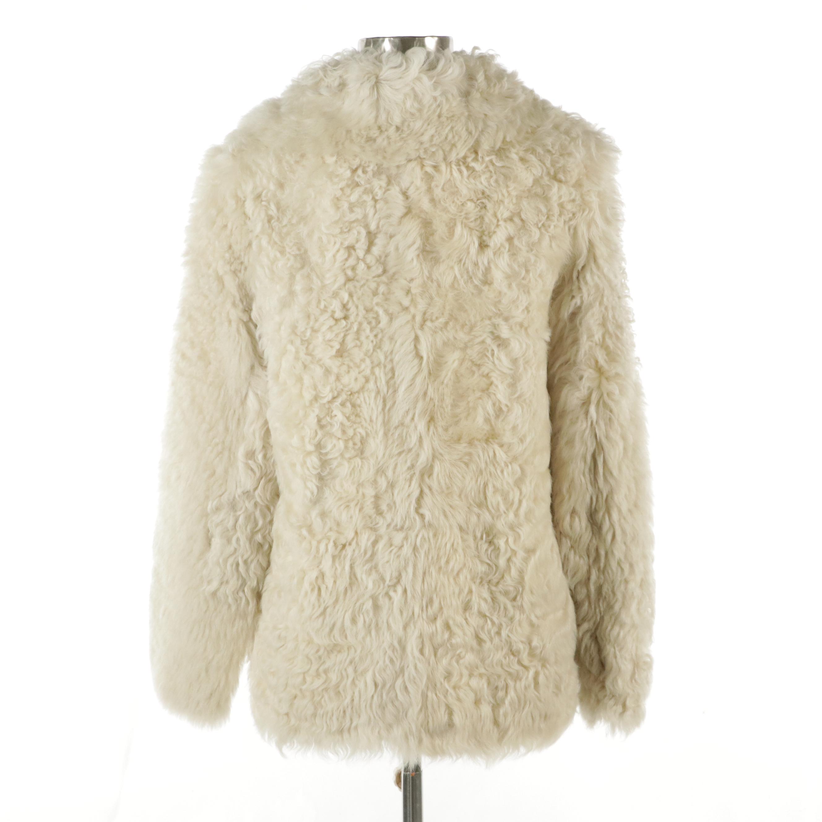 Chloé Pale Yellow Toscana Lambskin Zip Coat