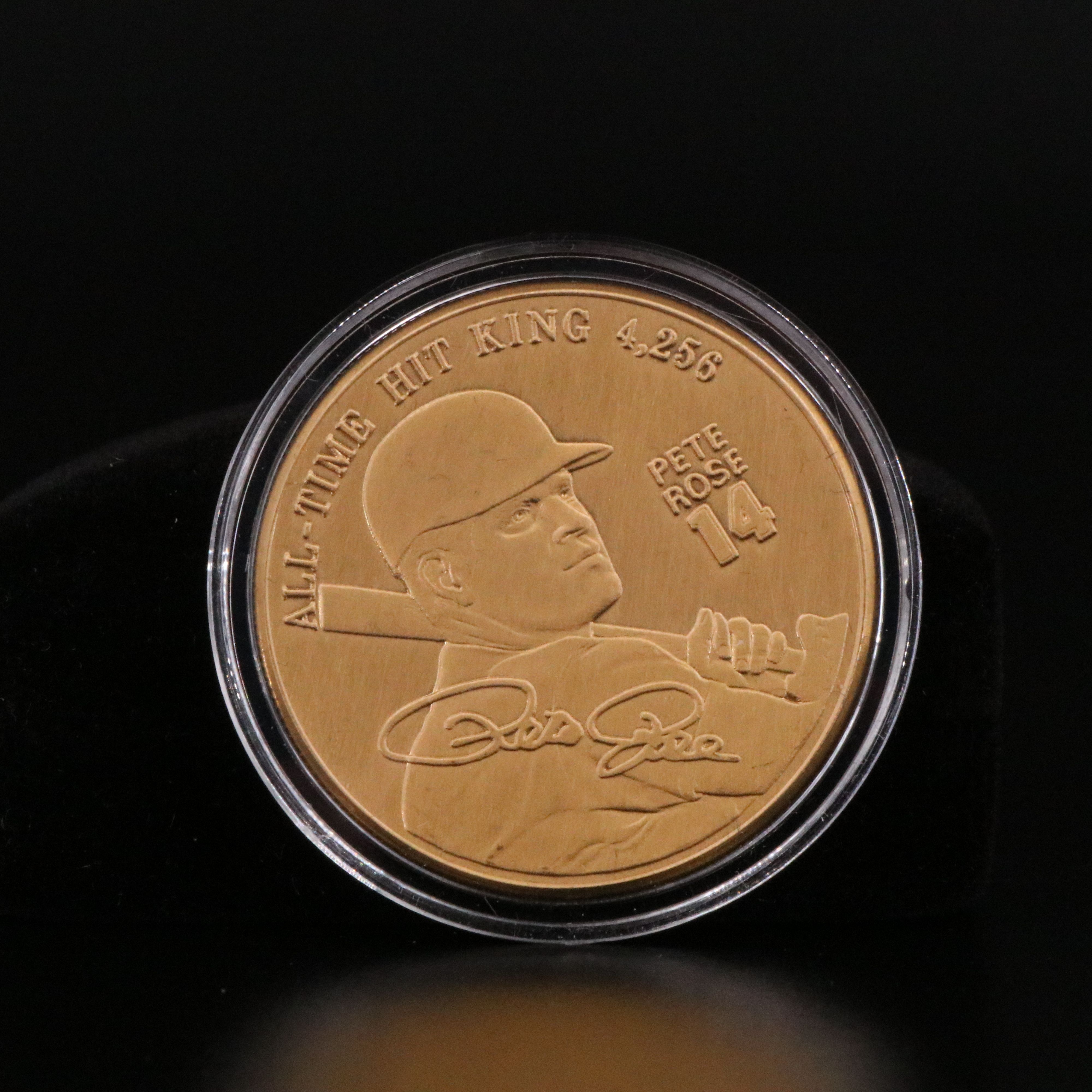 Pete Rose SGC and PSA Graded Baseball Cards with Bronze Coin