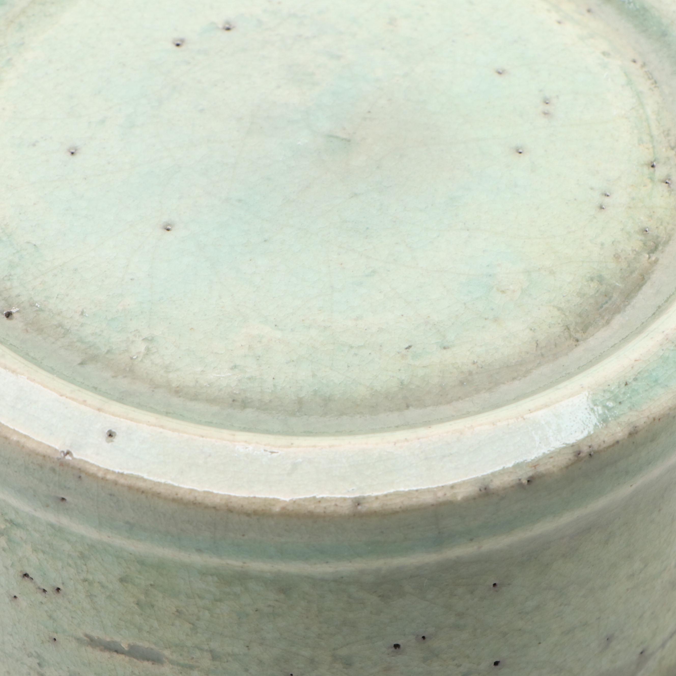 Artist Signed Glazed Art Pottery Planter with Stand