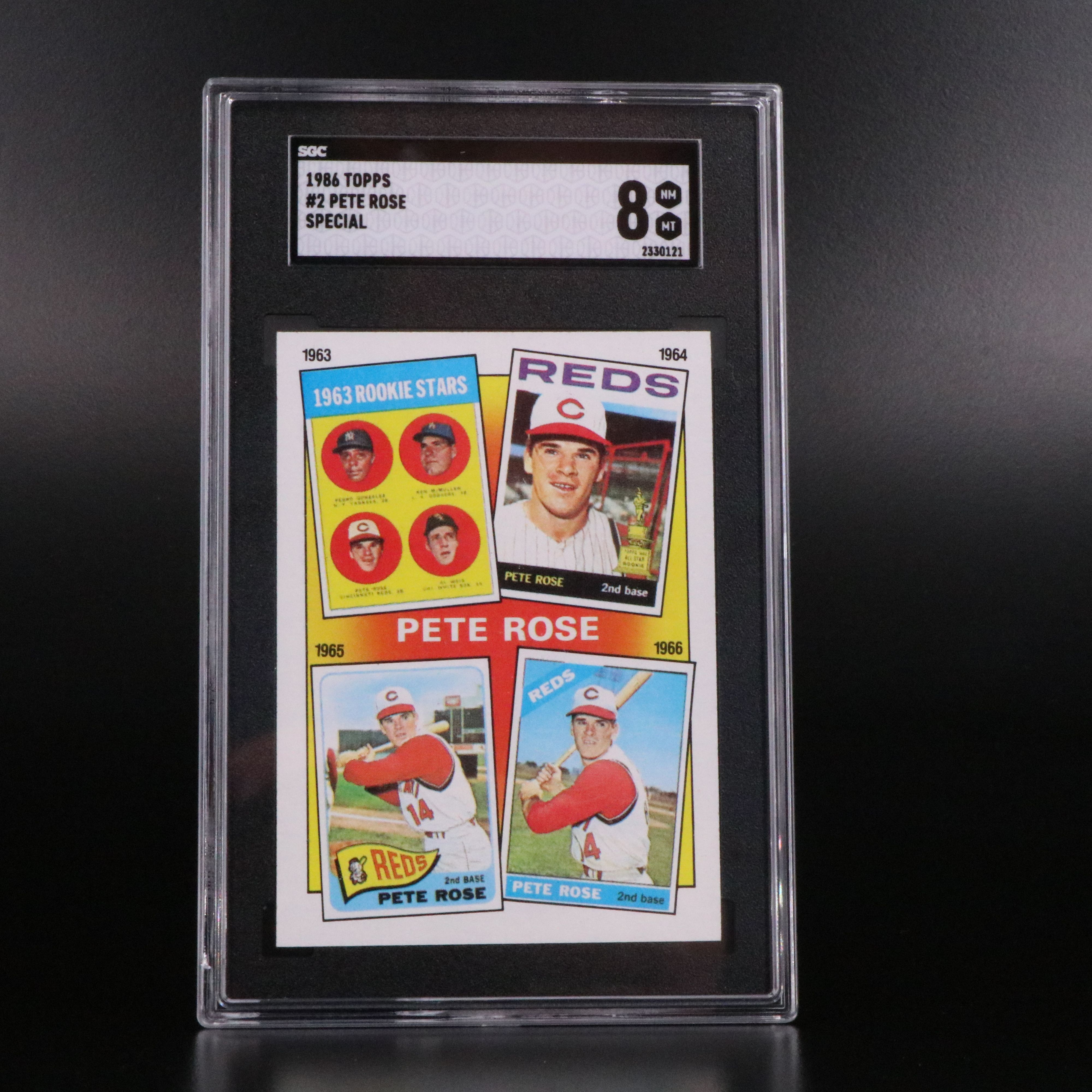 Pete Rose SGC and PSA Graded Baseball Cards with Bronze Coin