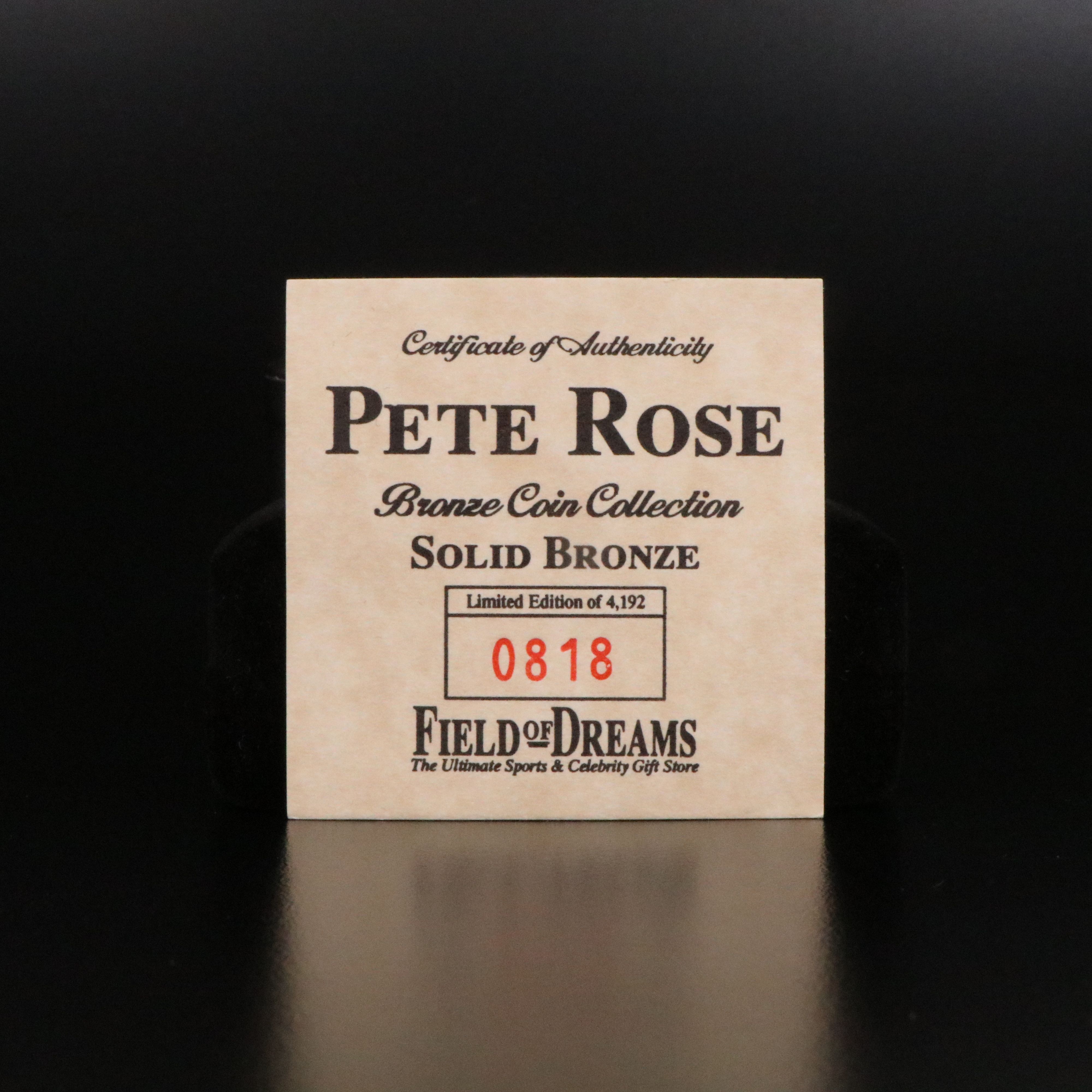 Pete Rose SGC and PSA Graded Baseball Cards with Bronze Coin