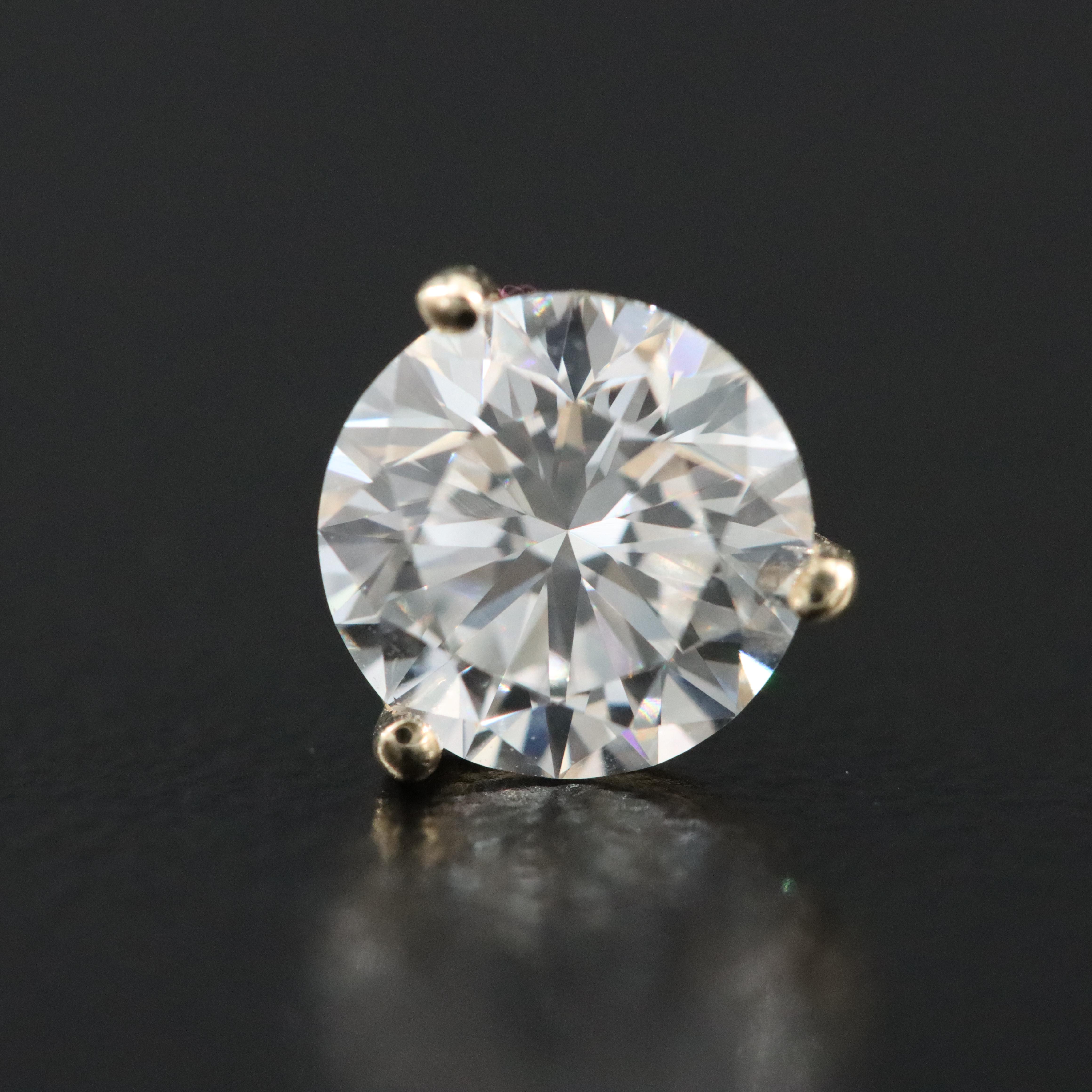 14K 2.03 CTW Lab Grown Diamond Solitaire Earrings