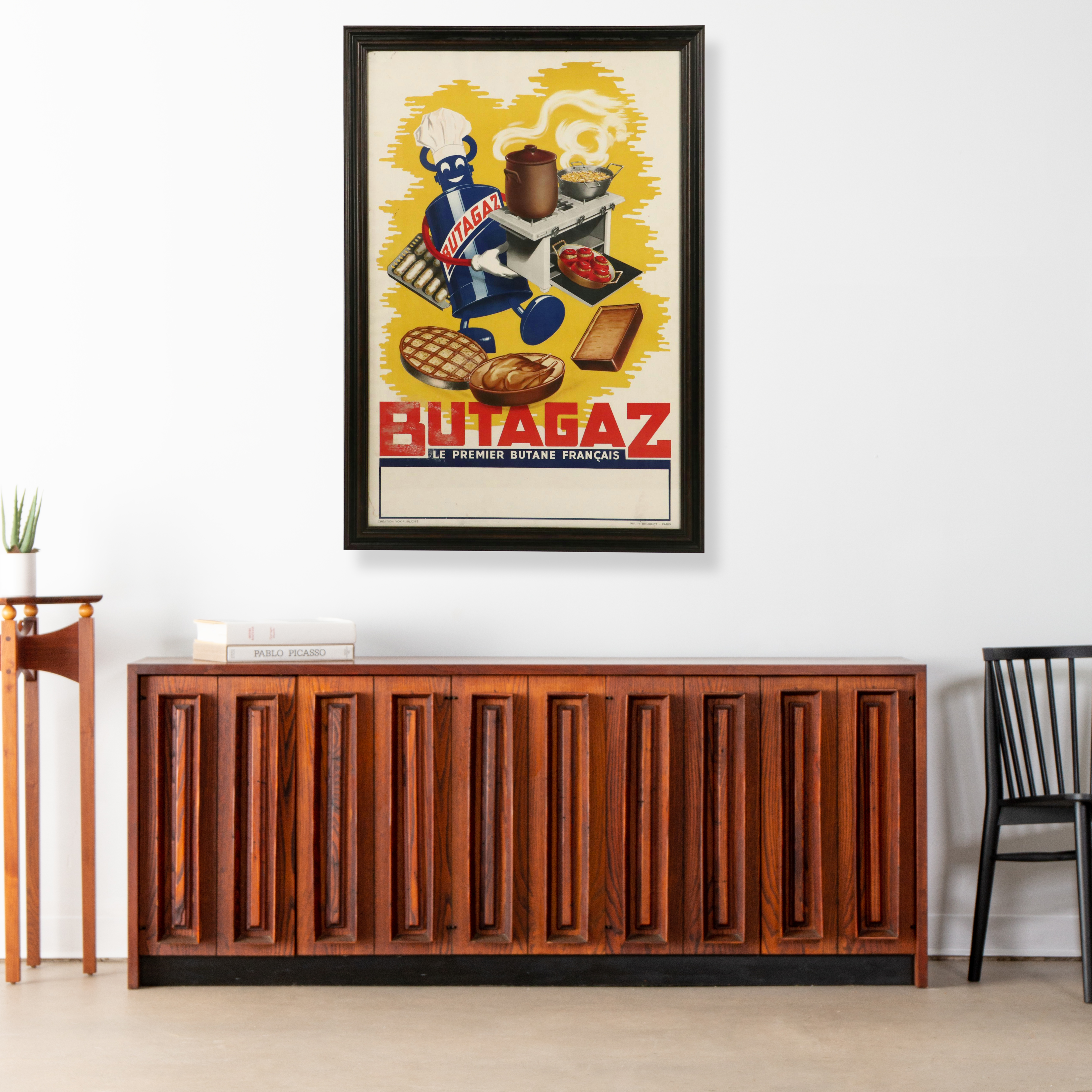 Lithograph and Halftone Poster "Butagaz - le Premier Butane Français," c. 1940