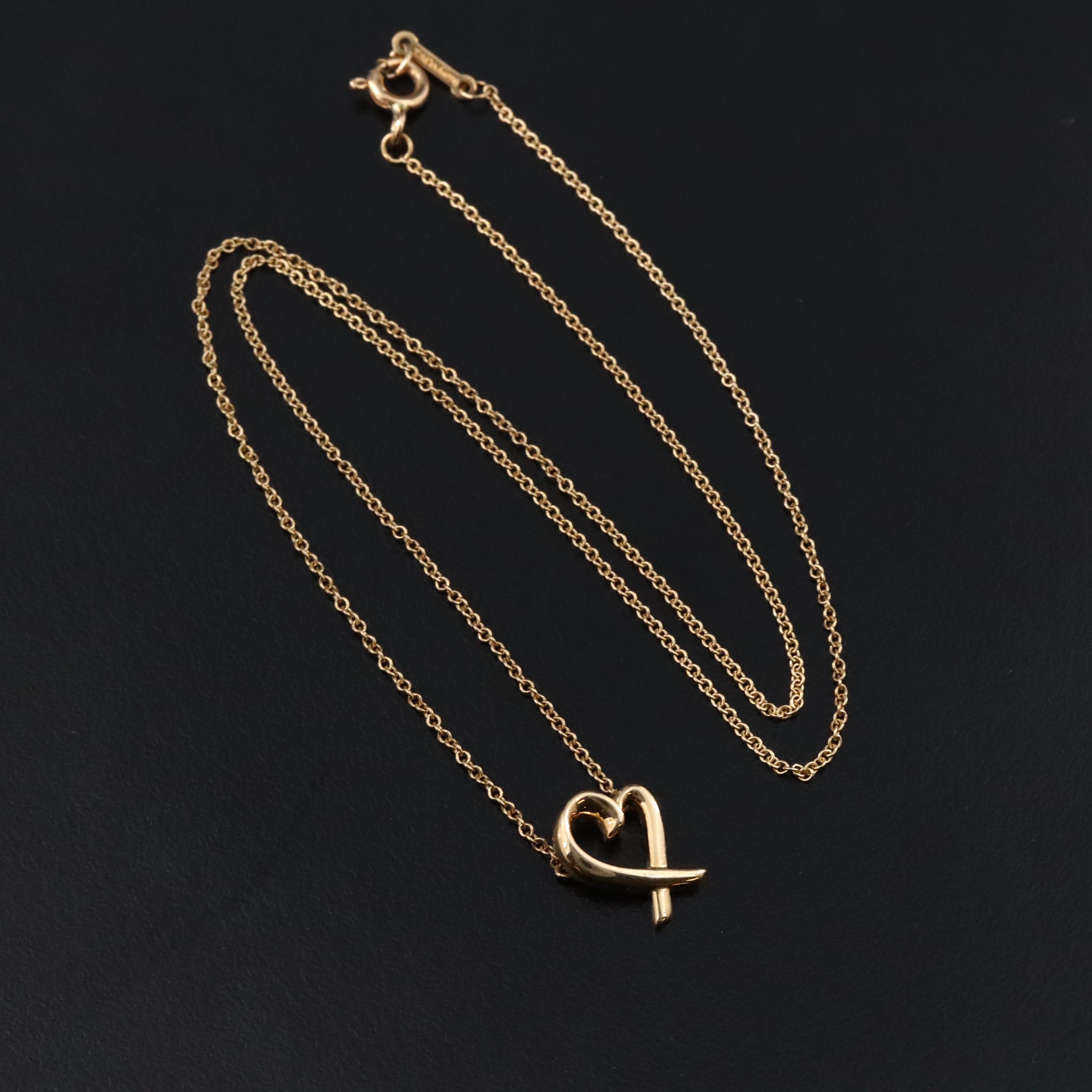 Paloma Picasso for Tiffany & Co. Loving Heart 18K Necklace