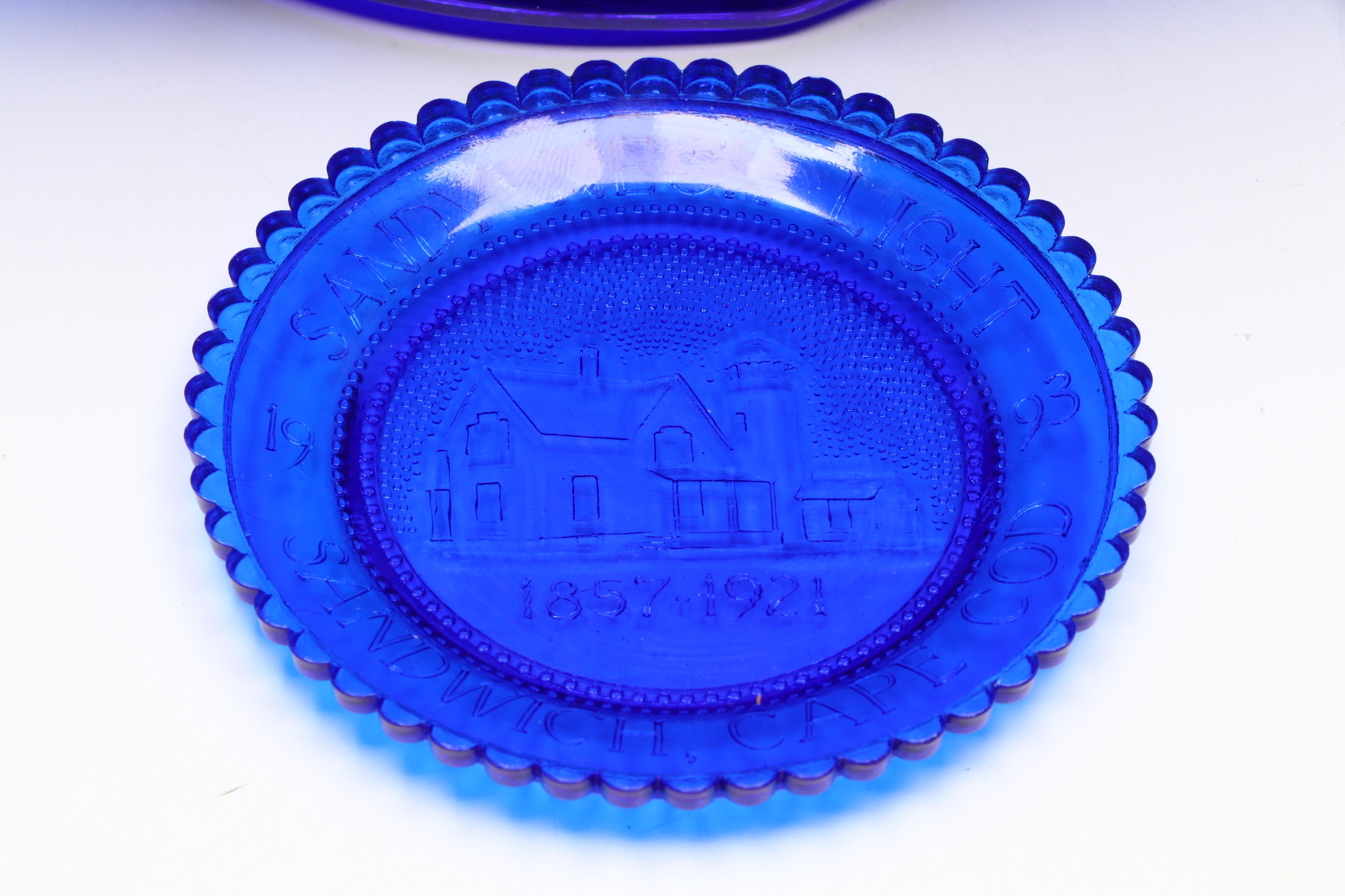 Cobalt Blue Glass Bowls, Glasses, Table Lamp, Perfume Bottle and More