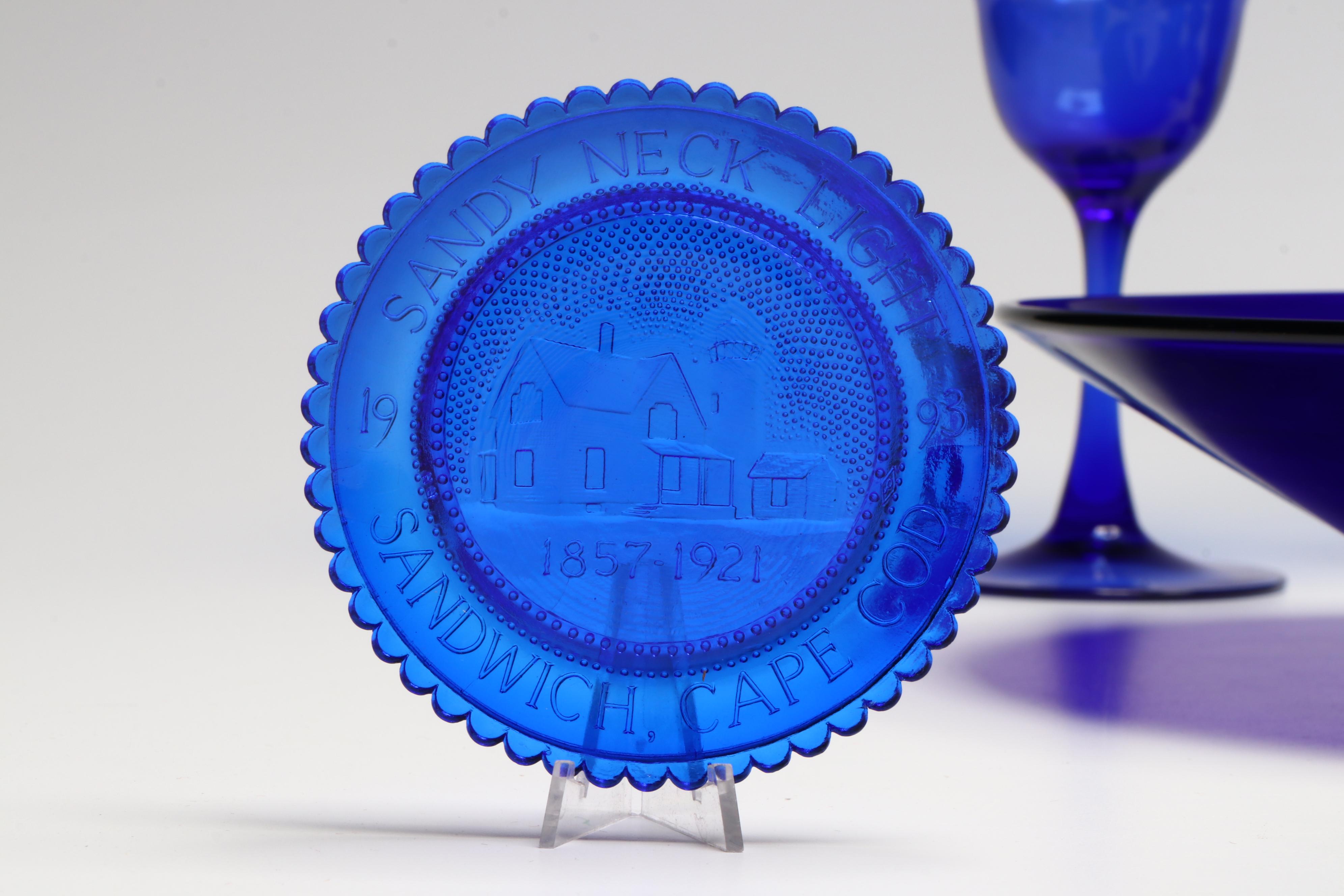 Cobalt Blue Glass Bowls, Glasses, Table Lamp, Perfume Bottle and More