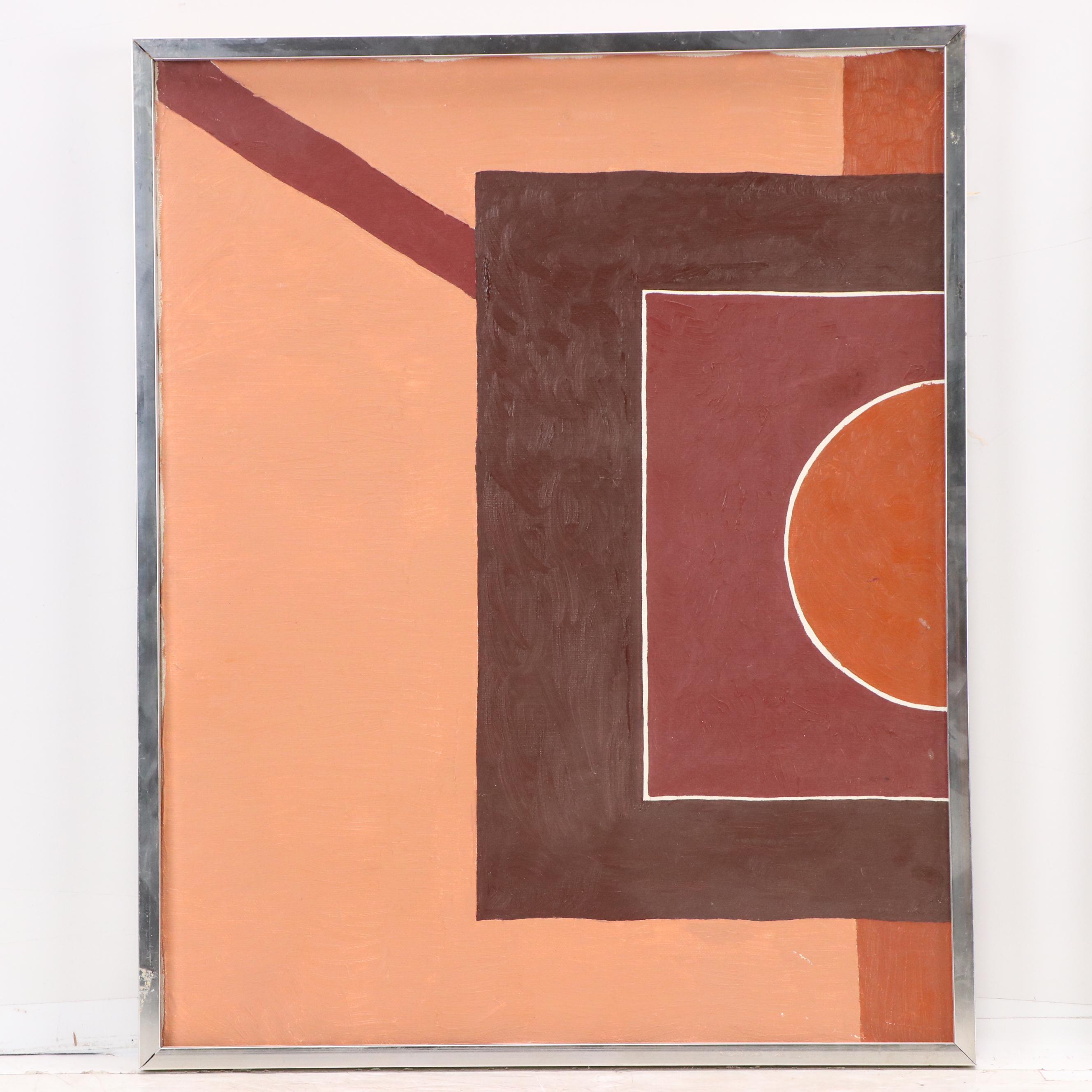 Abstract Geometric Acrylic Diptych, 1975