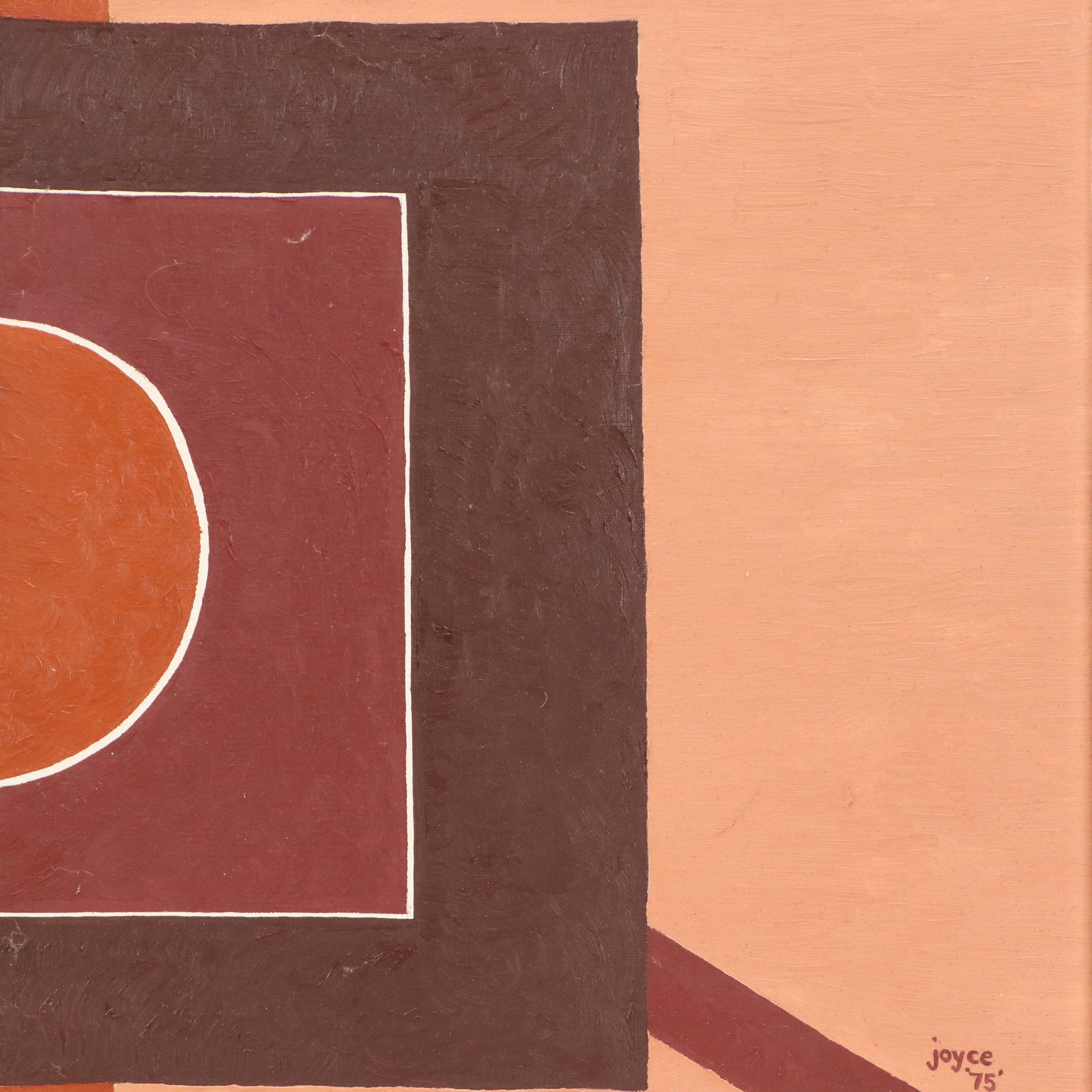 Abstract Geometric Acrylic Diptych, 1975