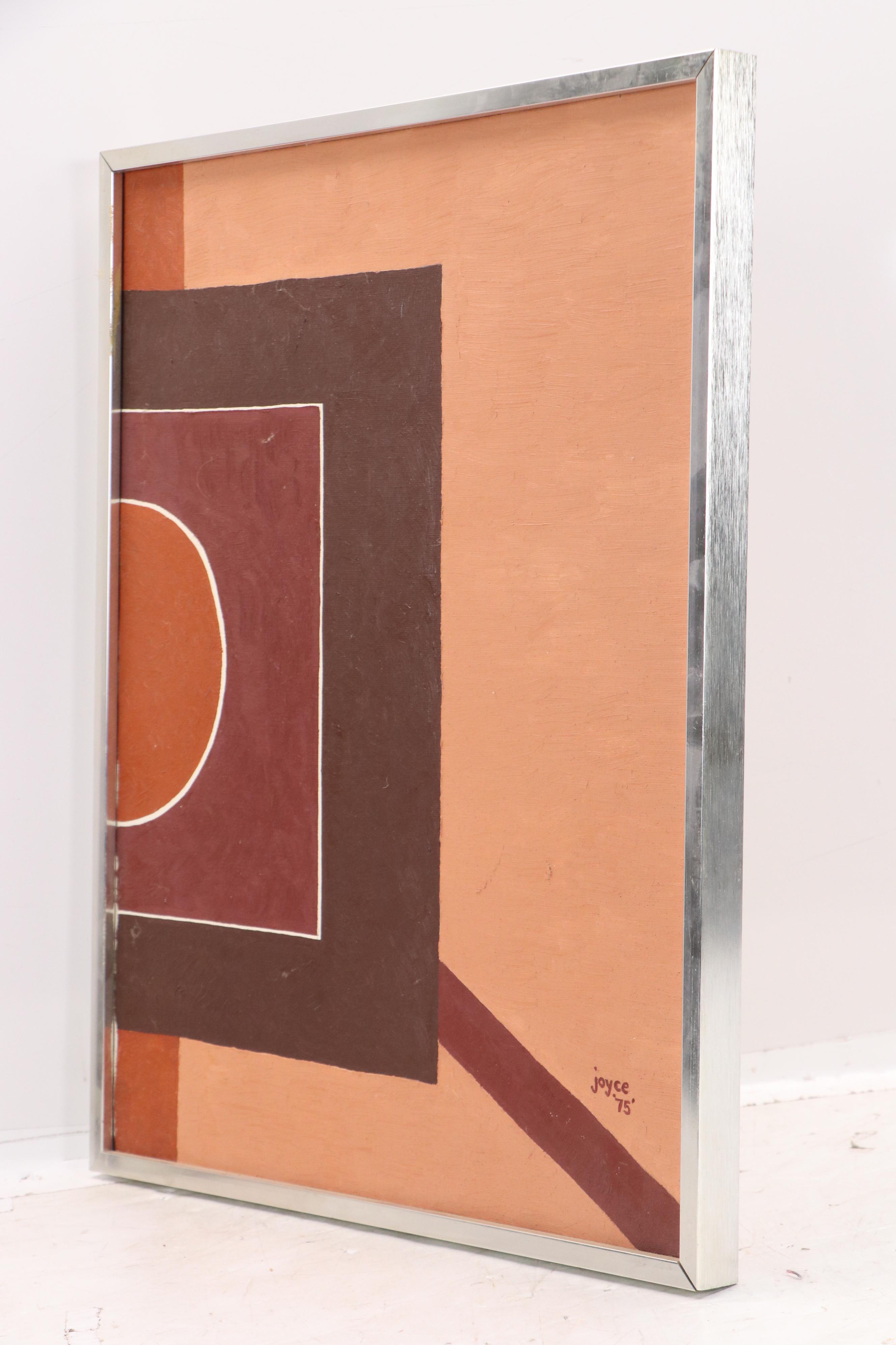 Abstract Geometric Acrylic Diptych, 1975