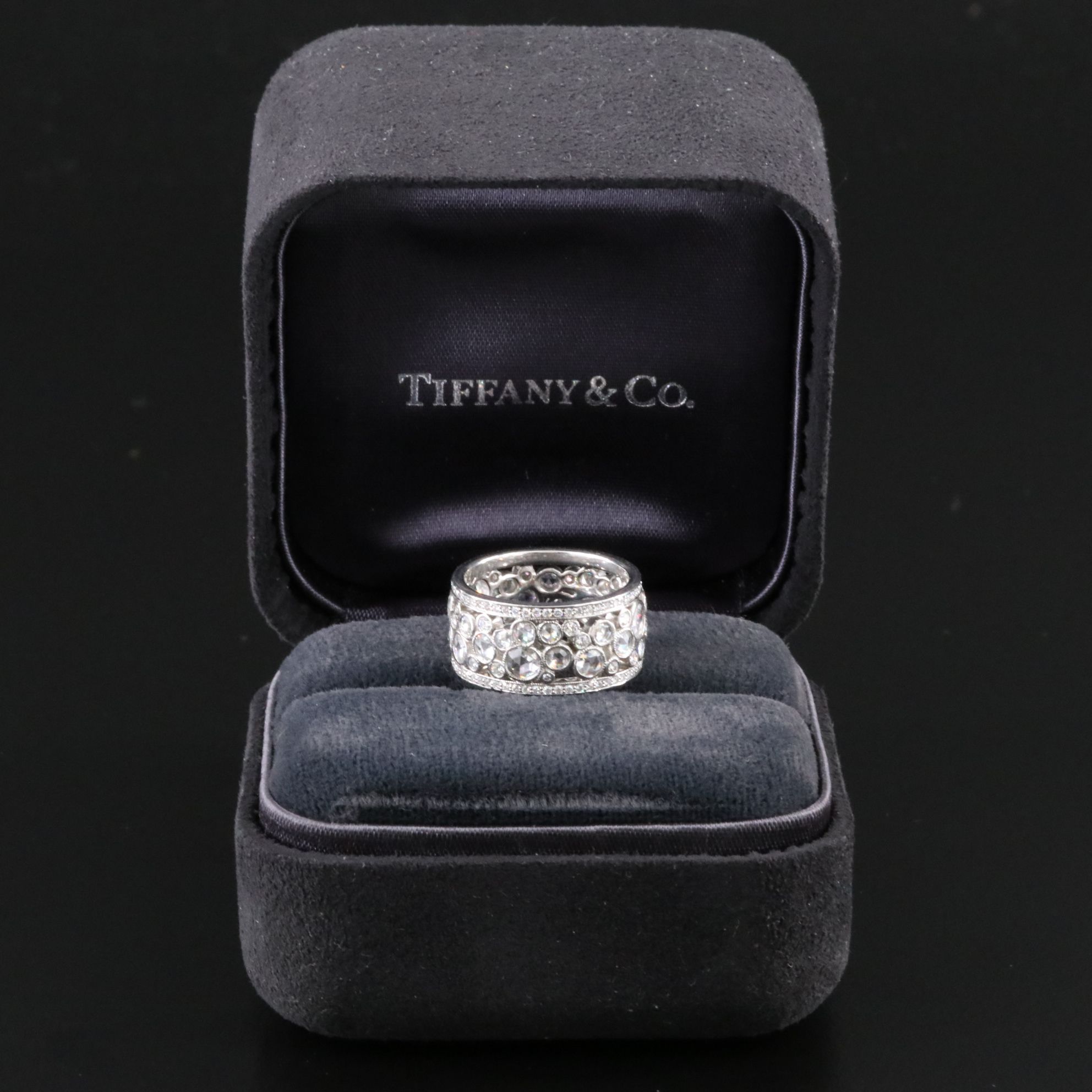 Tiffany & Co. Cobblestone Platinum 2.20 CTW Diamond Eternity Band