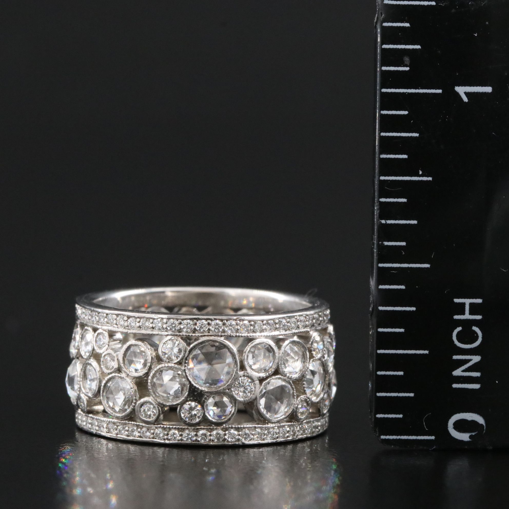 Tiffany & Co. Cobblestone Platinum 2.20 CTW Diamond Eternity Band