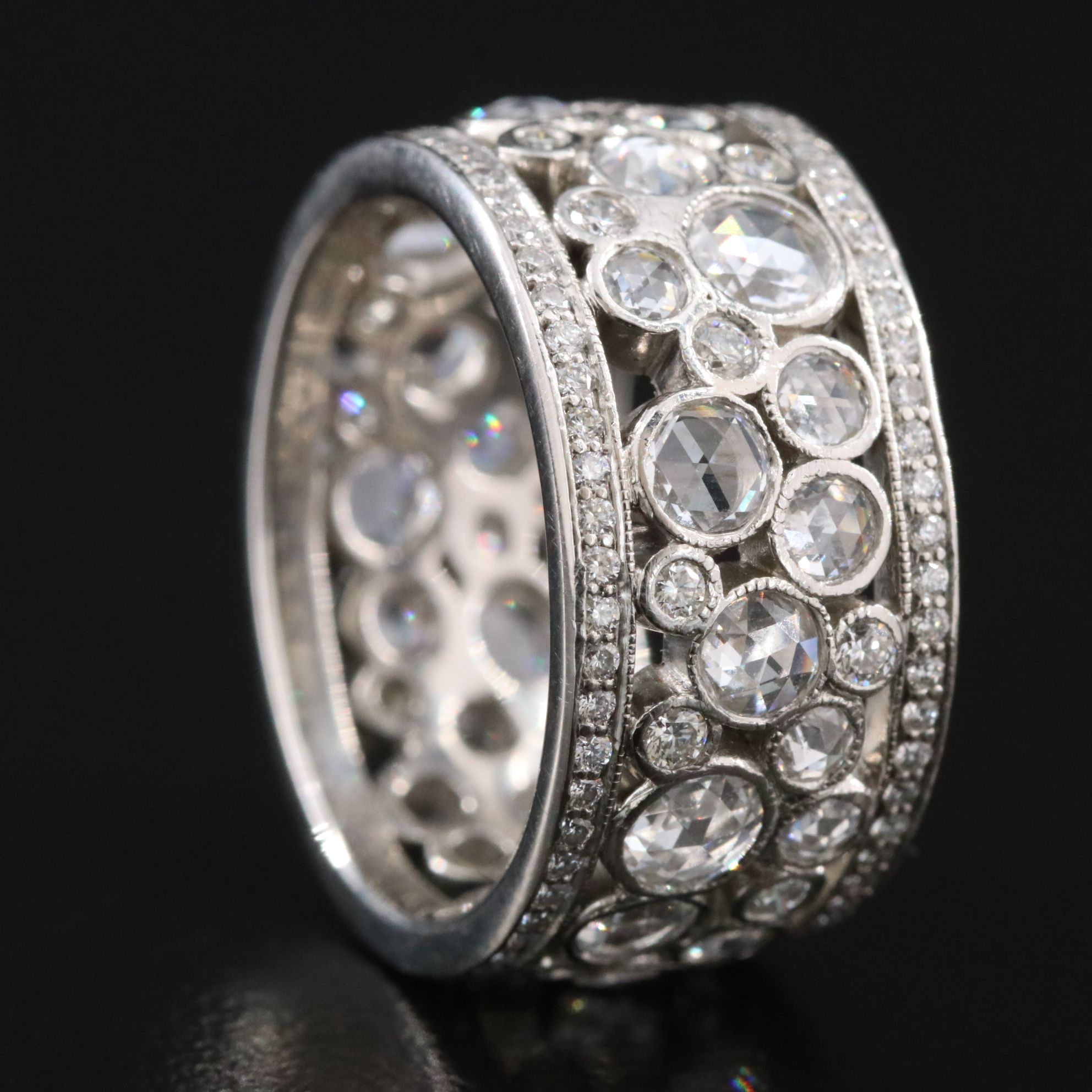 Tiffany & Co. Cobblestone Platinum 2.20 CTW Diamond Eternity Band