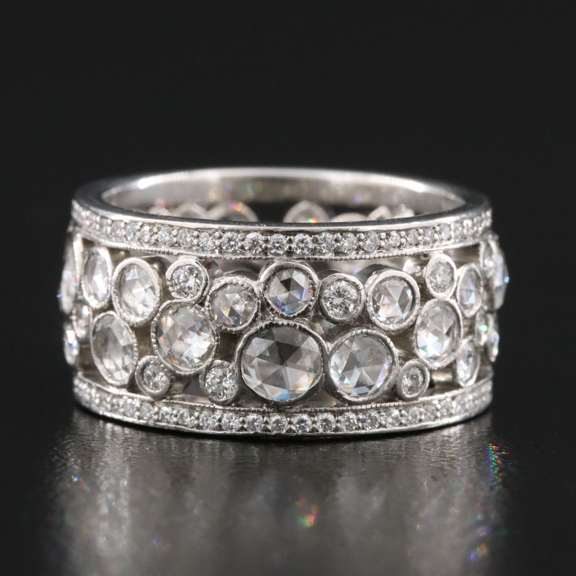 Tiffany & Co. Cobblestone Platinum 2.20 CTW Diamond Eternity Band