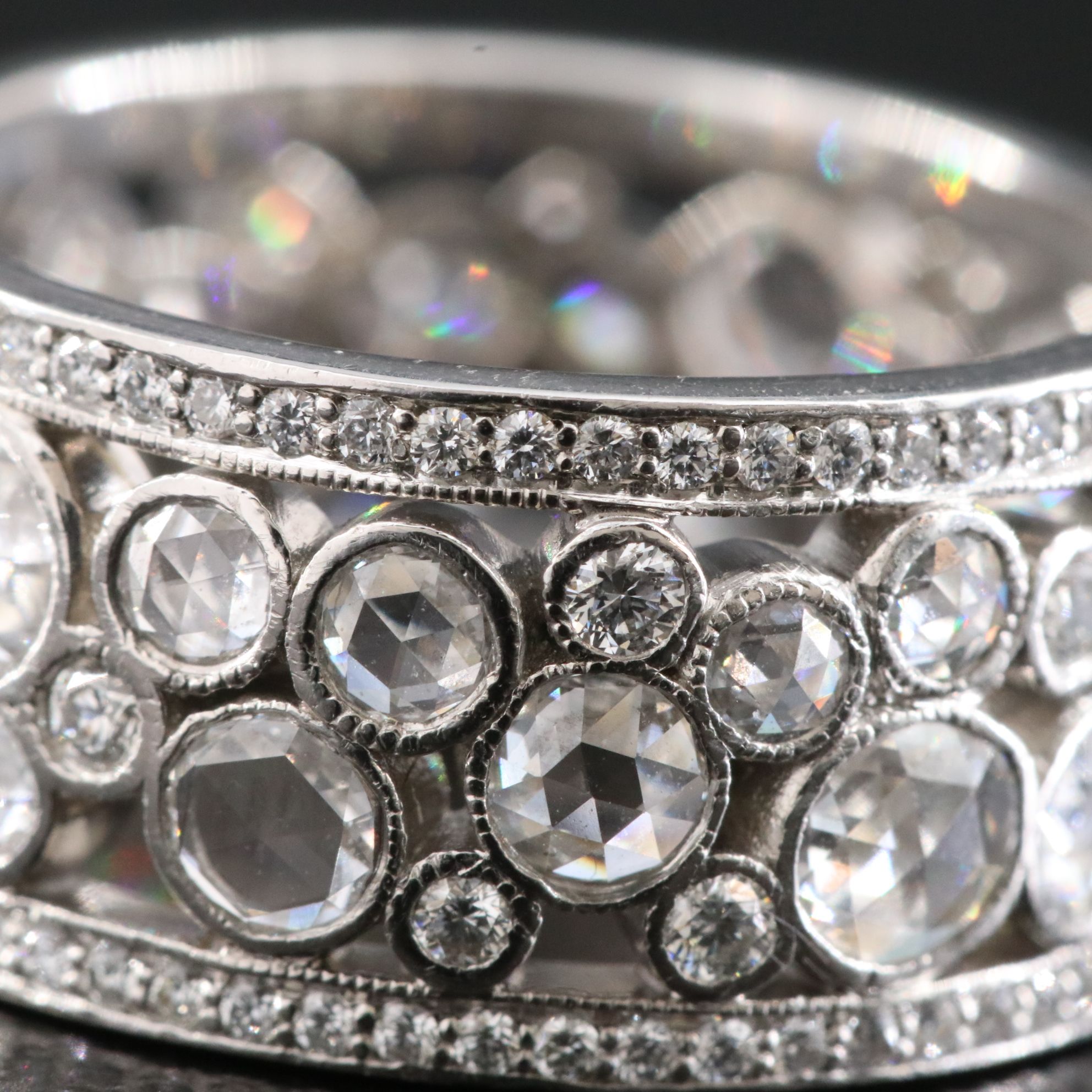 Tiffany & Co. Cobblestone Platinum 2.20 CTW Diamond Eternity Band