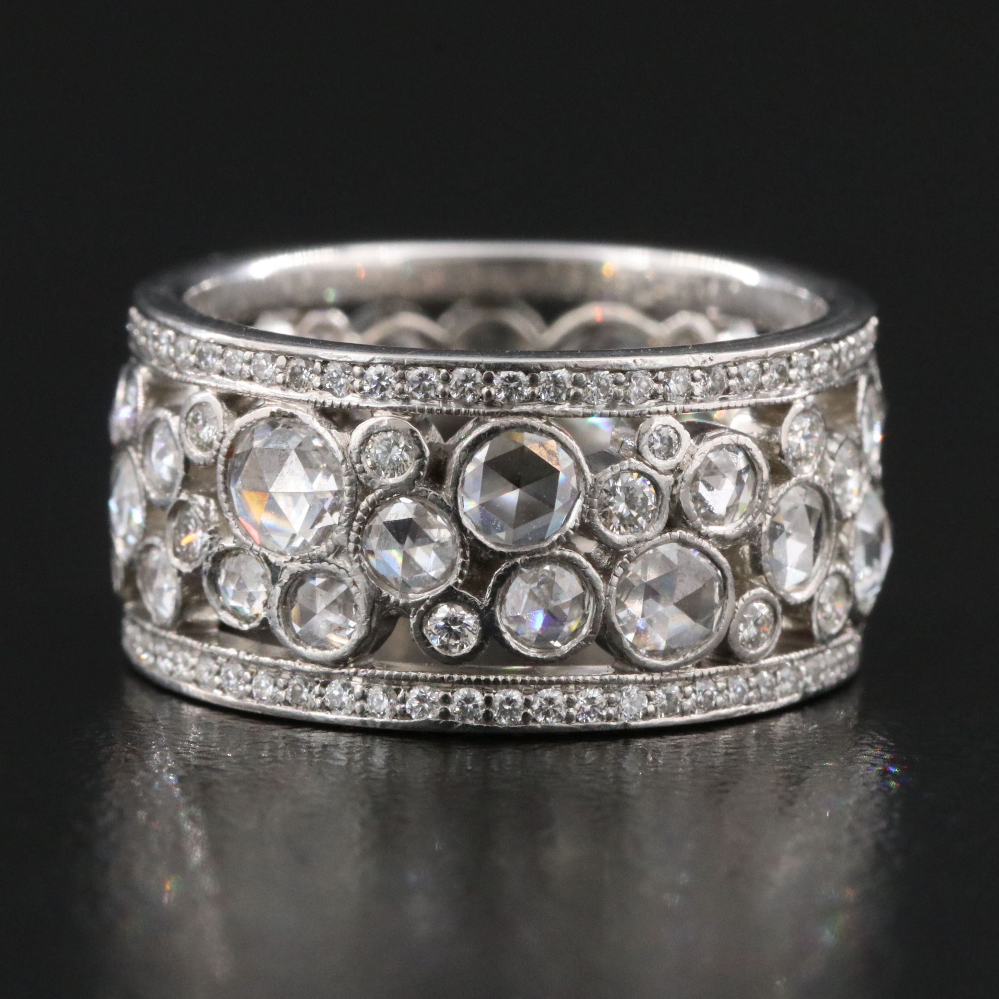 Tiffany & Co. Cobblestone Platinum 2.20 CTW Diamond Eternity Band