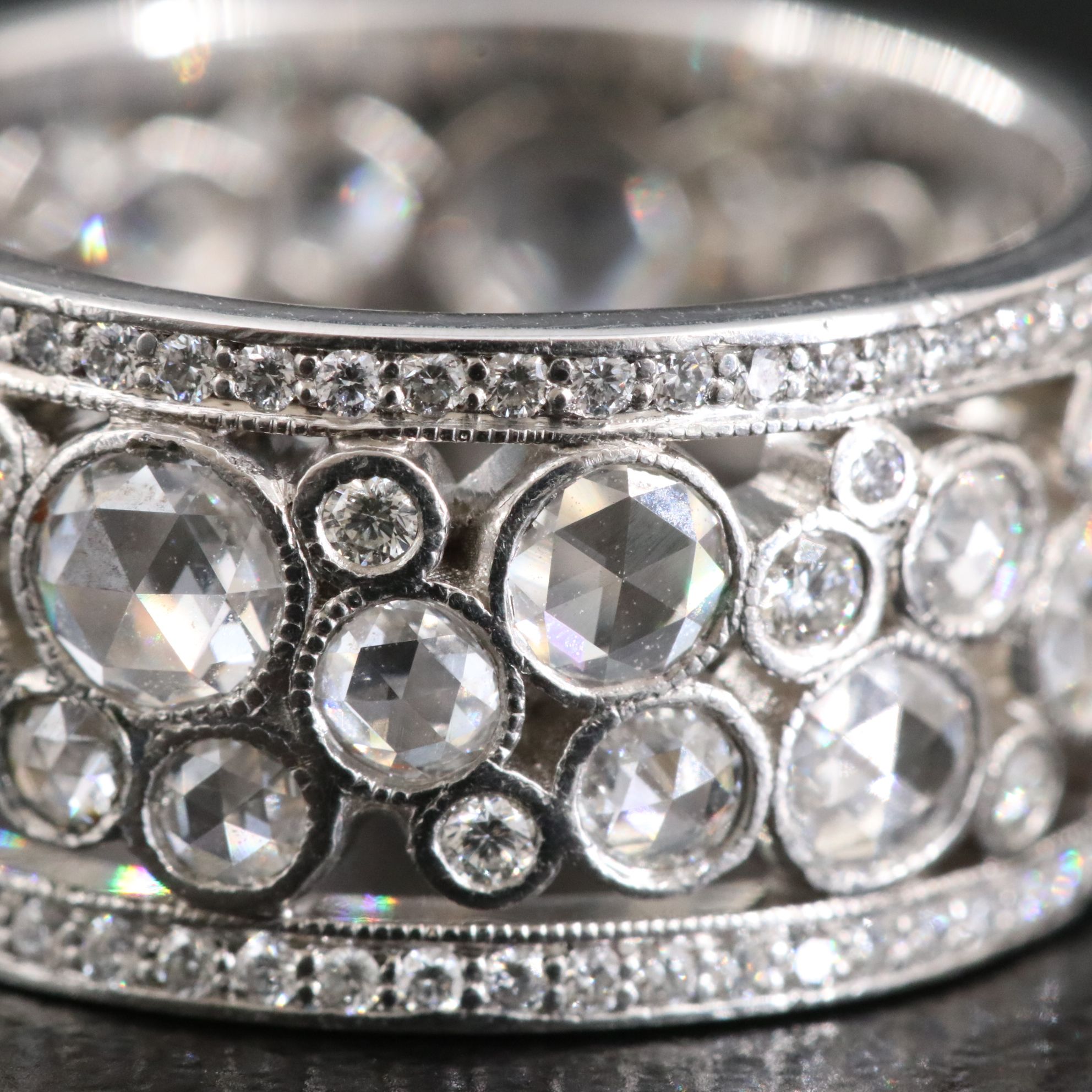 Tiffany & Co. Cobblestone Platinum 2.20 CTW Diamond Eternity Band