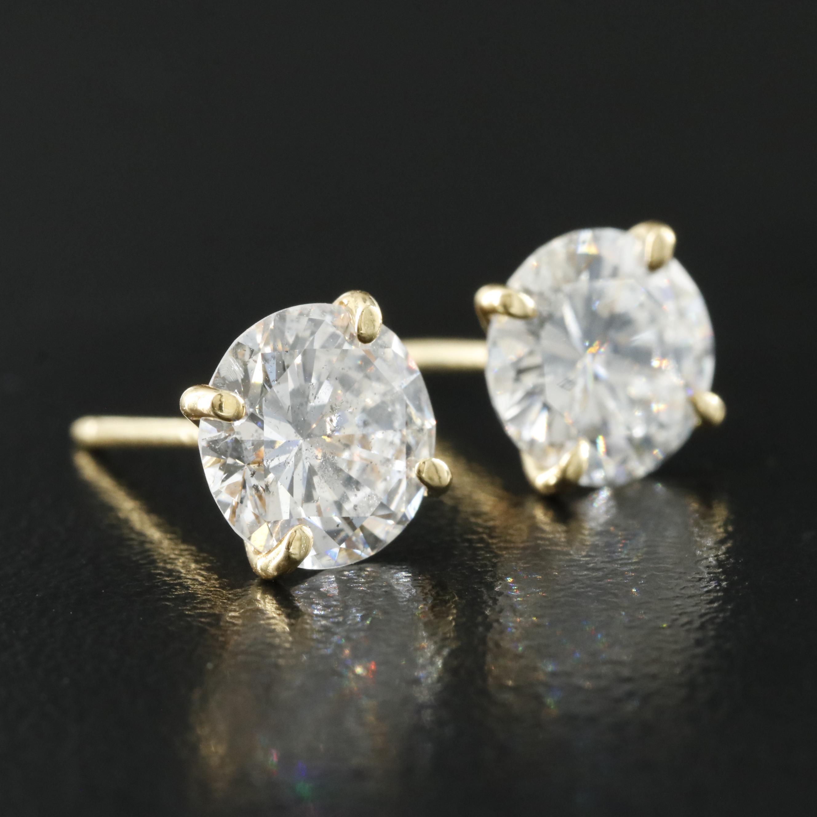 18K 3.53 CTW Diamond Stud Earrings