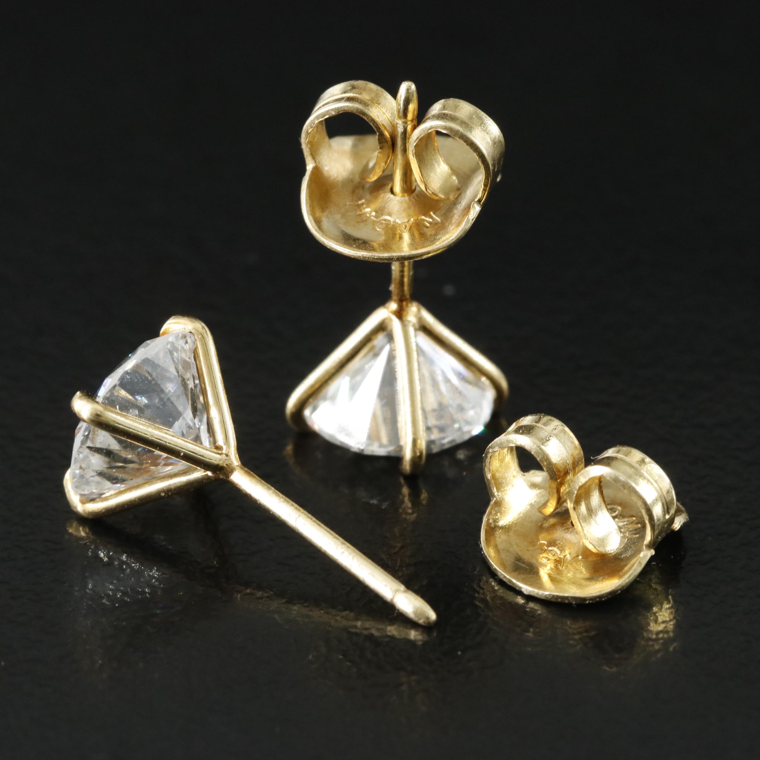 18K 3.53 CTW Diamond Stud Earrings