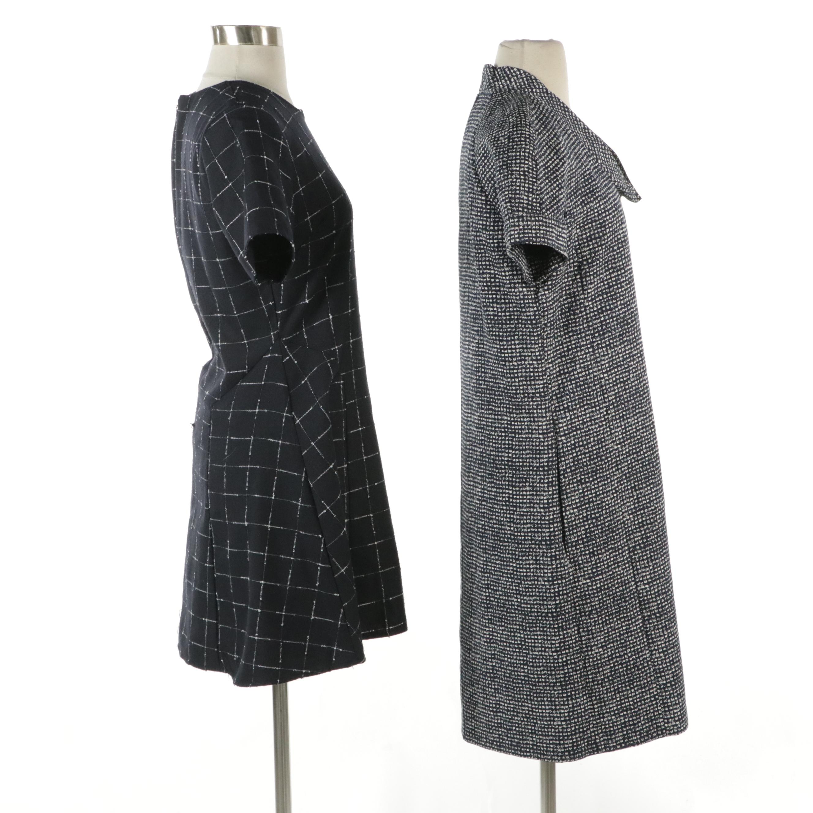 Derek Lam Silk Lined and Maison Jules Checked Shift Dresses