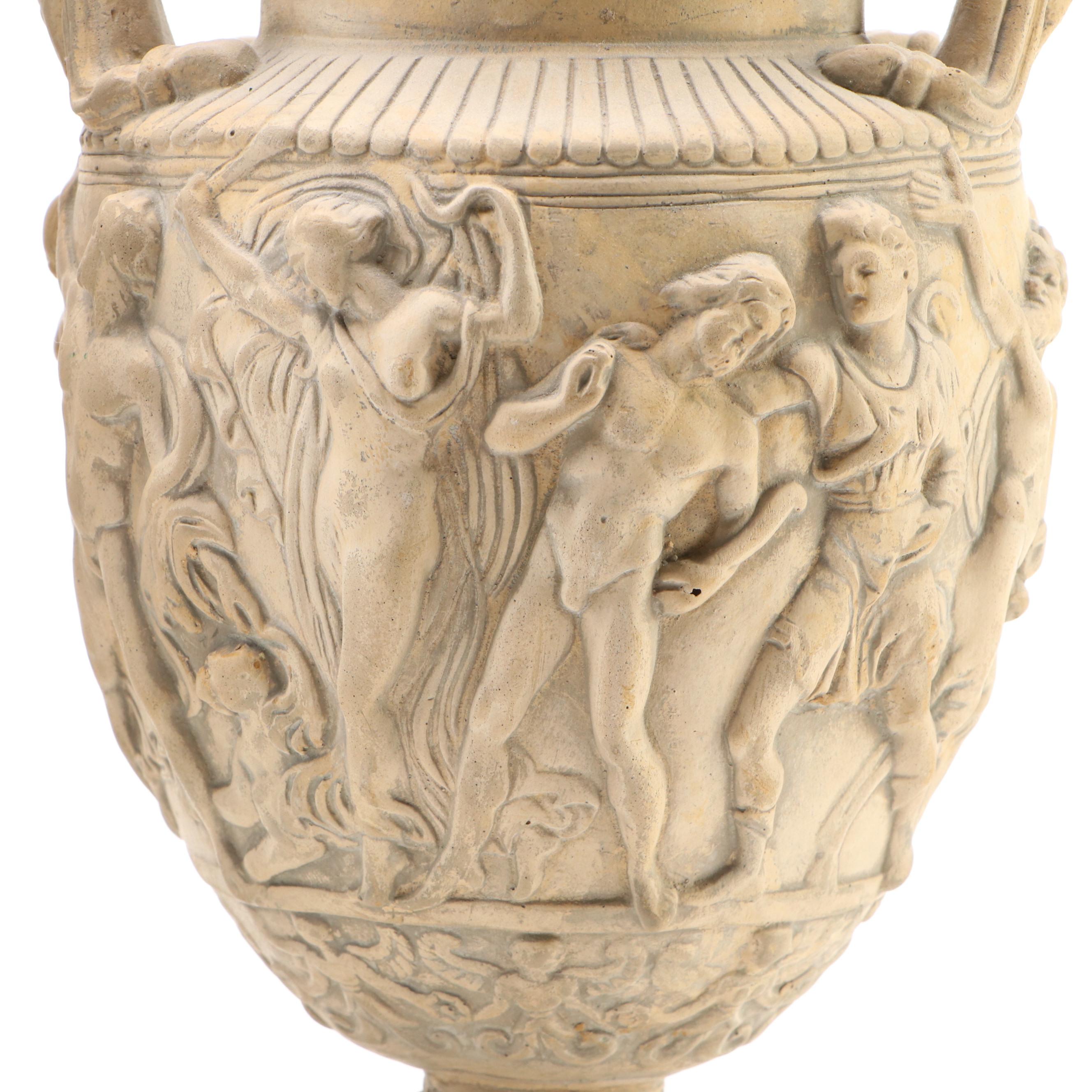 Pair of Reproduction Plaster Townley Vases