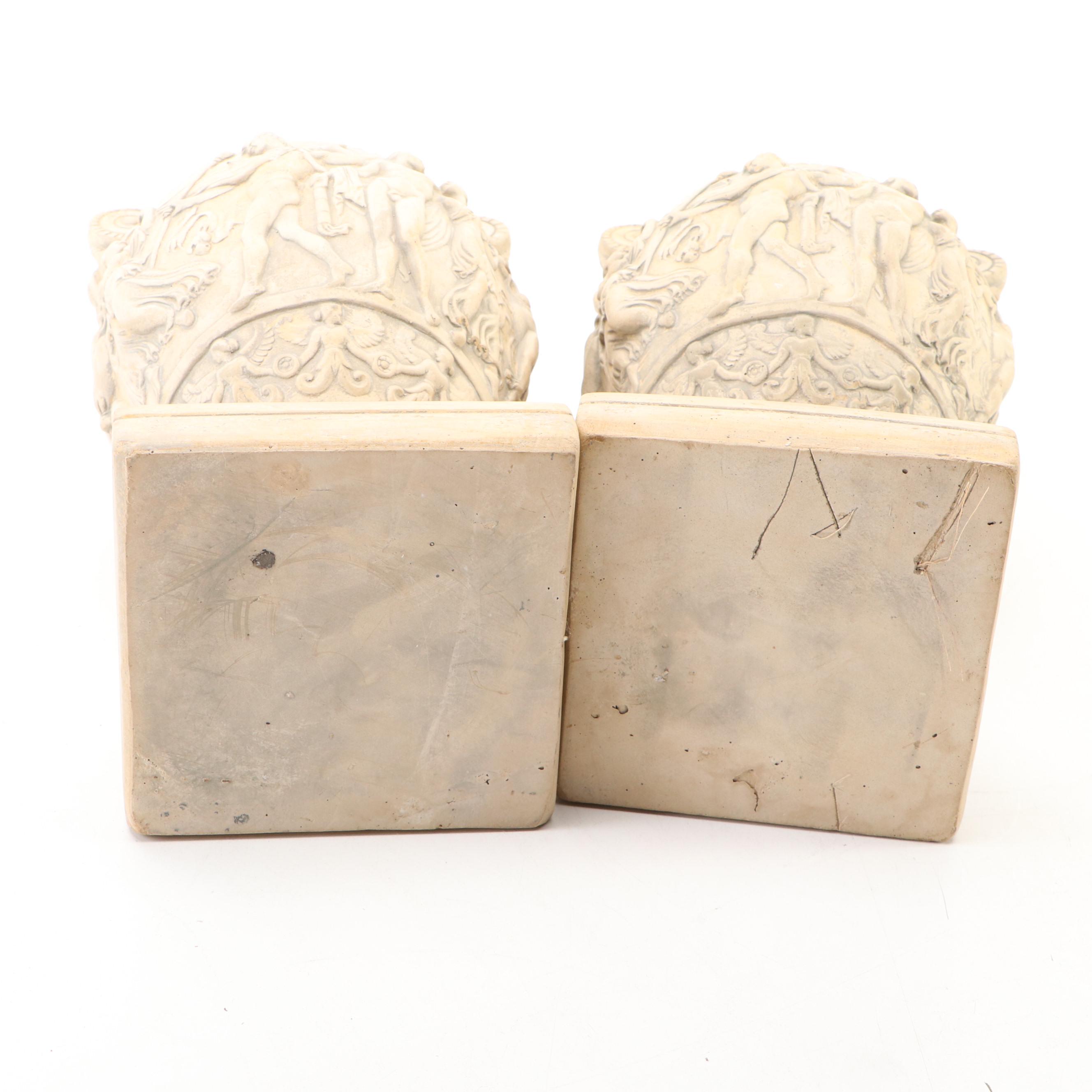 Pair of Reproduction Plaster Townley Vases