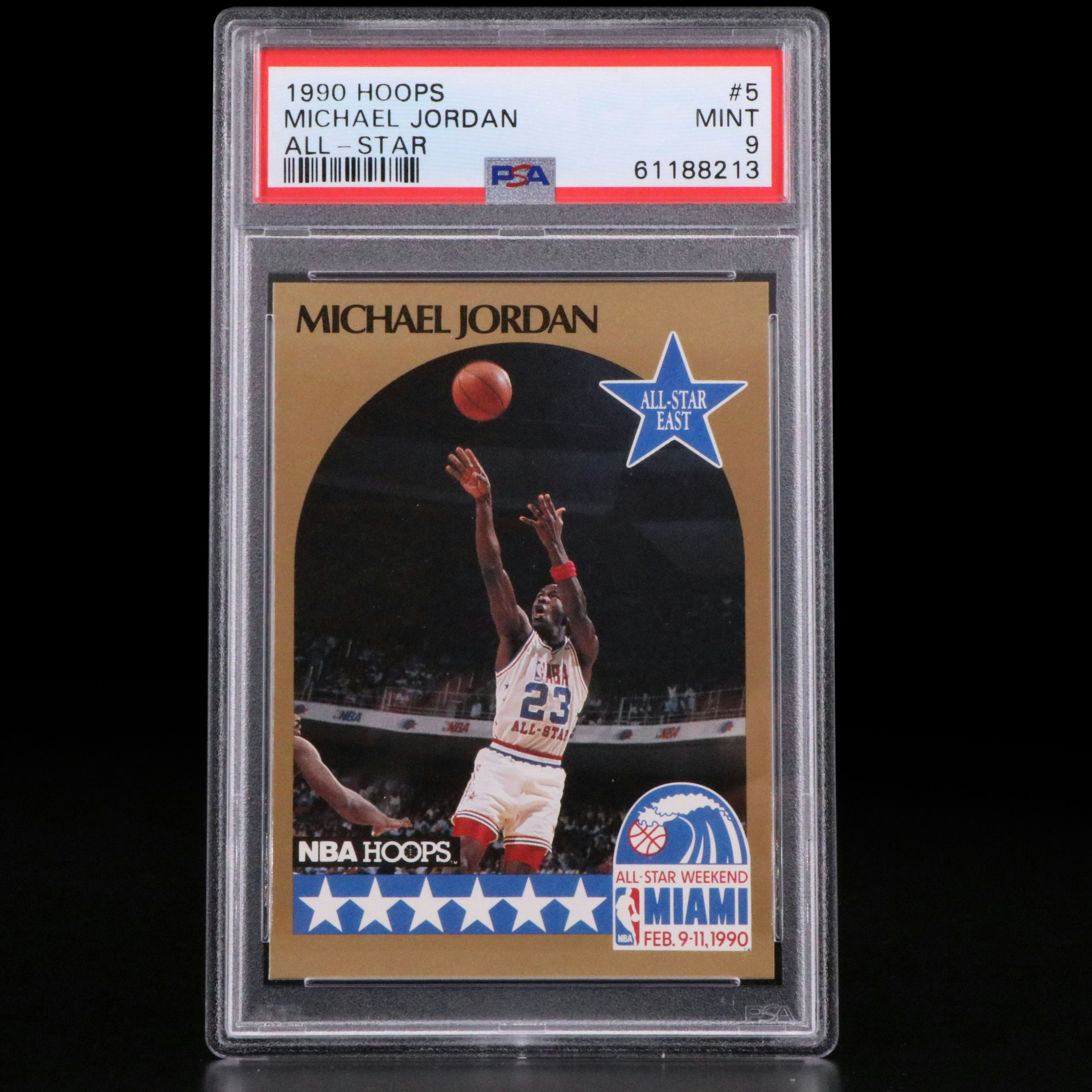 1990 NBA Hoops Michael Jordan All-Star Basketball Card Graded PSA 9