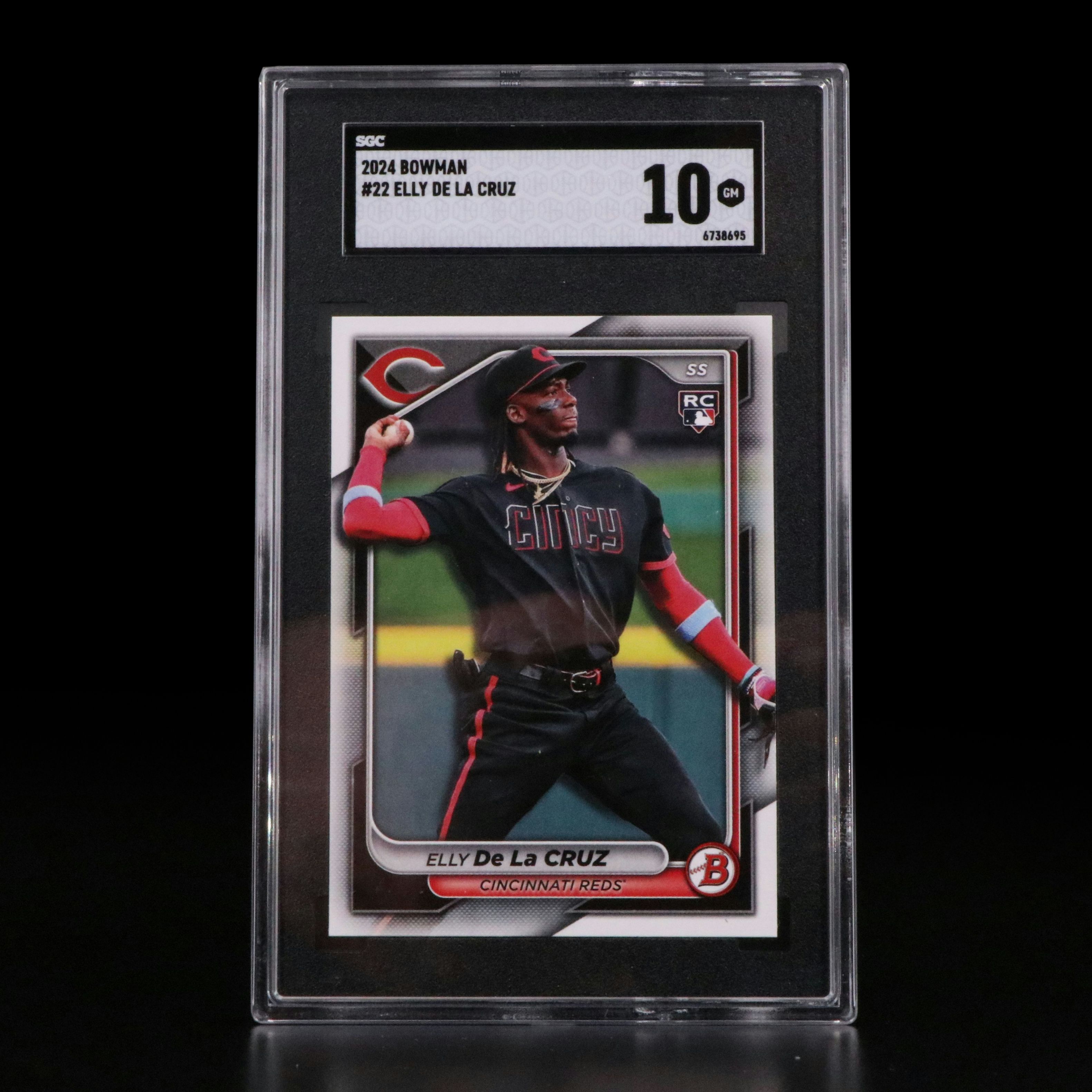 2024 Bowman Elly De La Cruz Cincinnati Reds Rookie Card Graded SGC 10