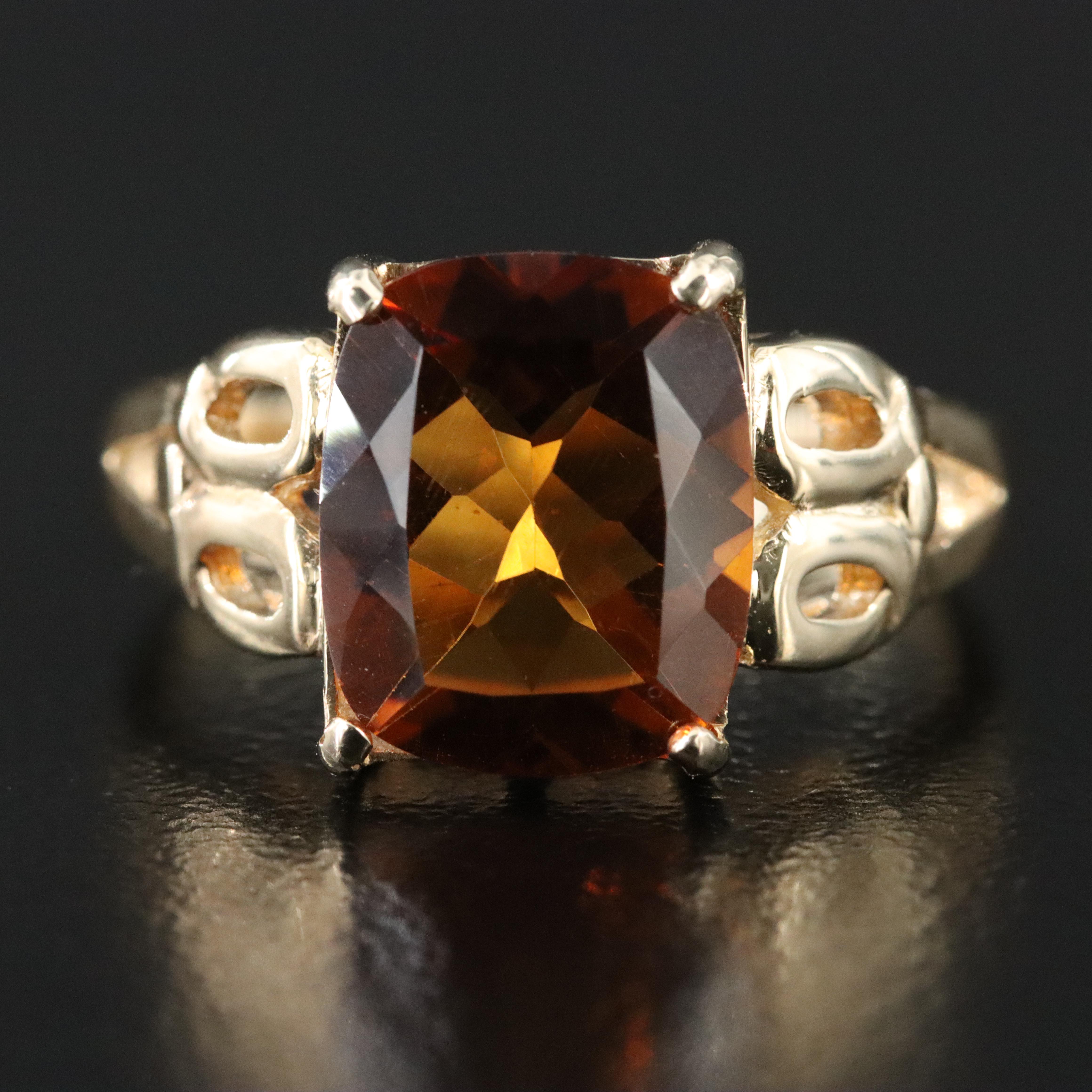 9K Madeira Citrine Ring
