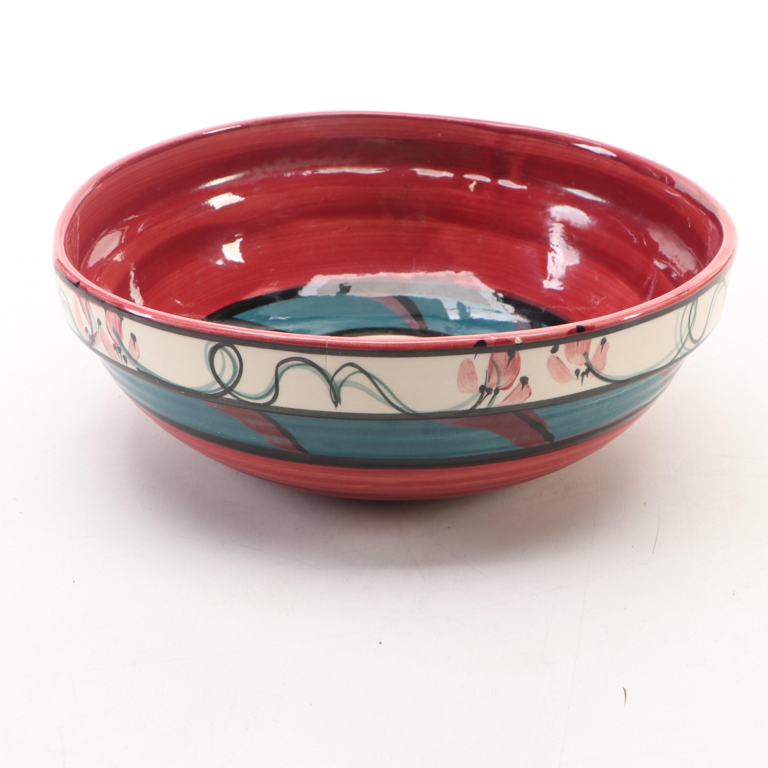 Gail Pittman Wheel Thrown Bowl with Dinner Plate