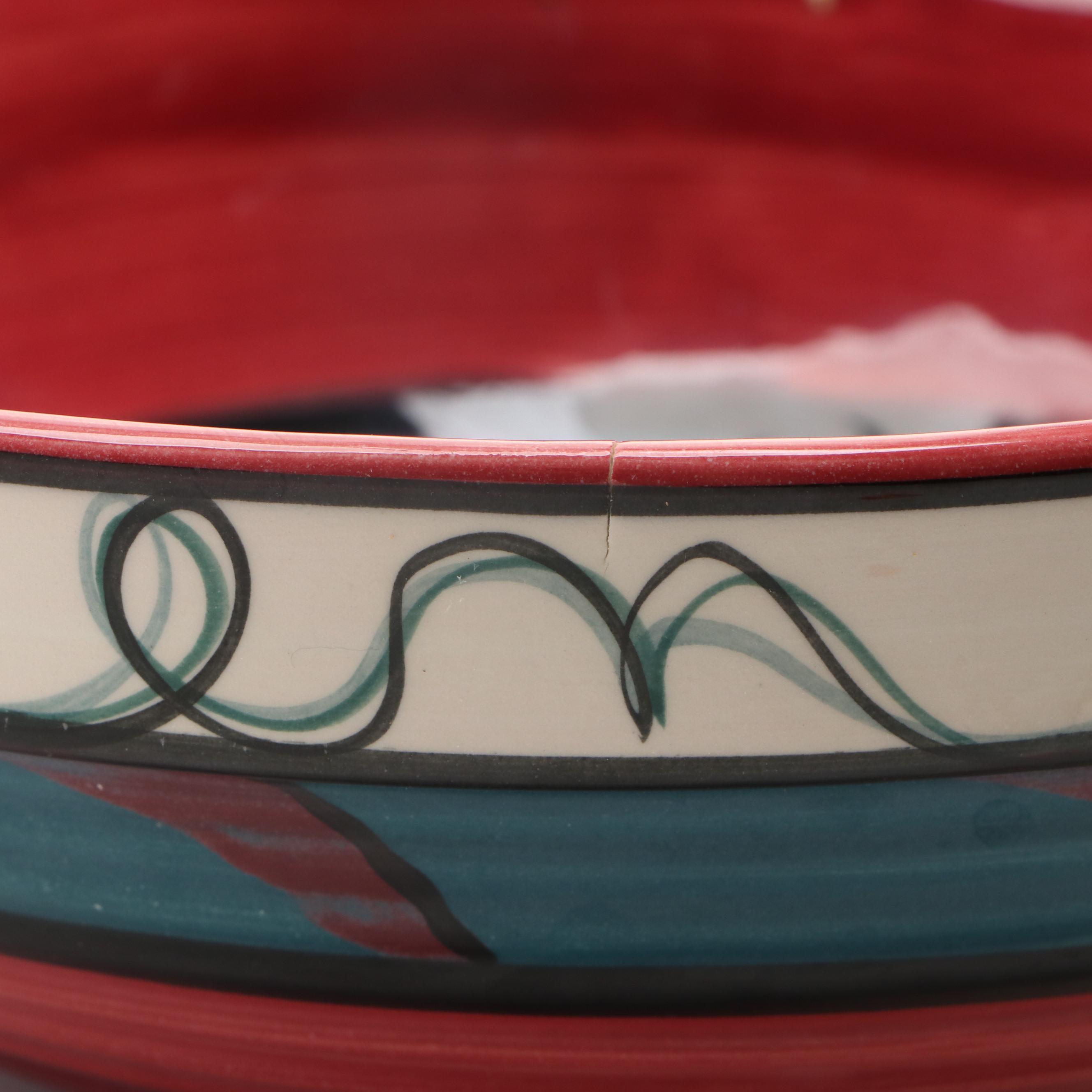 Gail Pittman Wheel Thrown Bowl with Dinner Plate