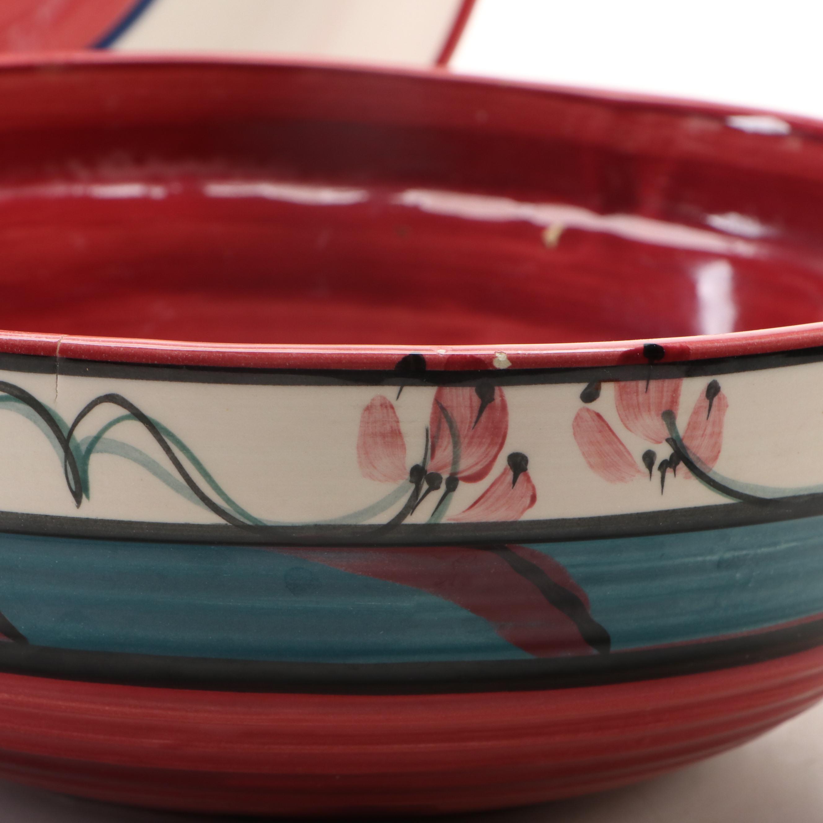 Gail Pittman Wheel Thrown Bowl with Dinner Plate