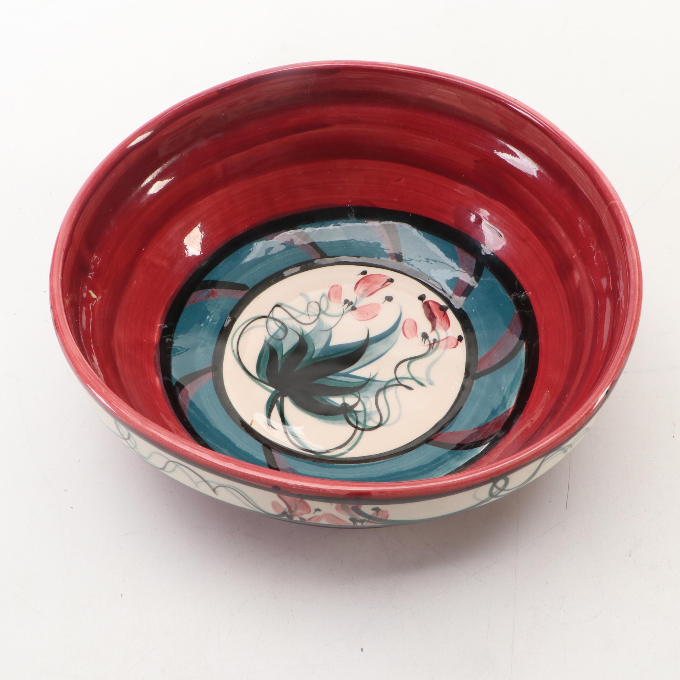 Gail Pittman Wheel Thrown Bowl with Dinner Plate