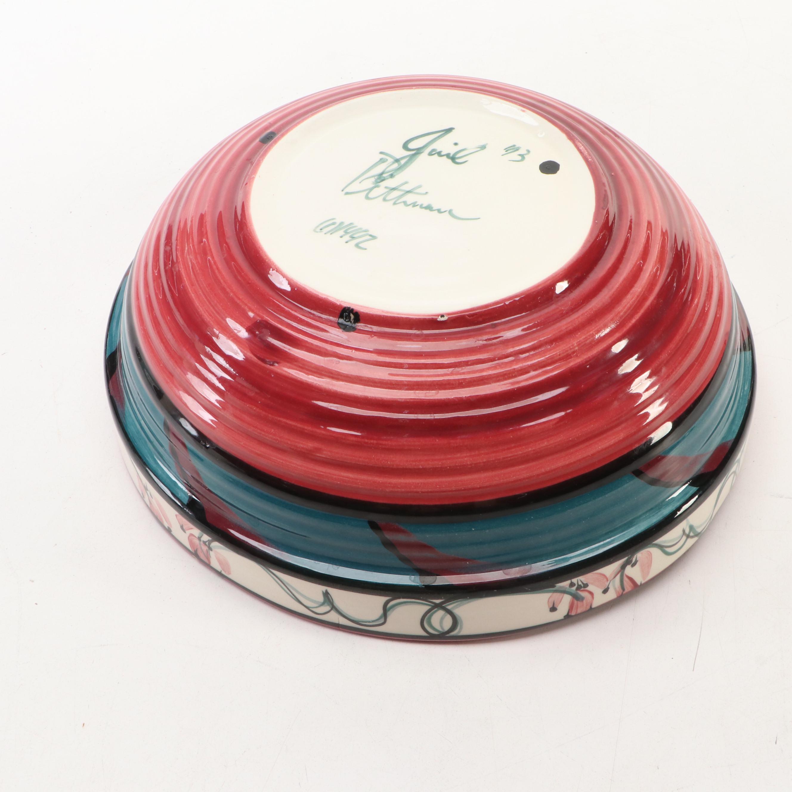 Gail Pittman Wheel Thrown Bowl with Dinner Plate