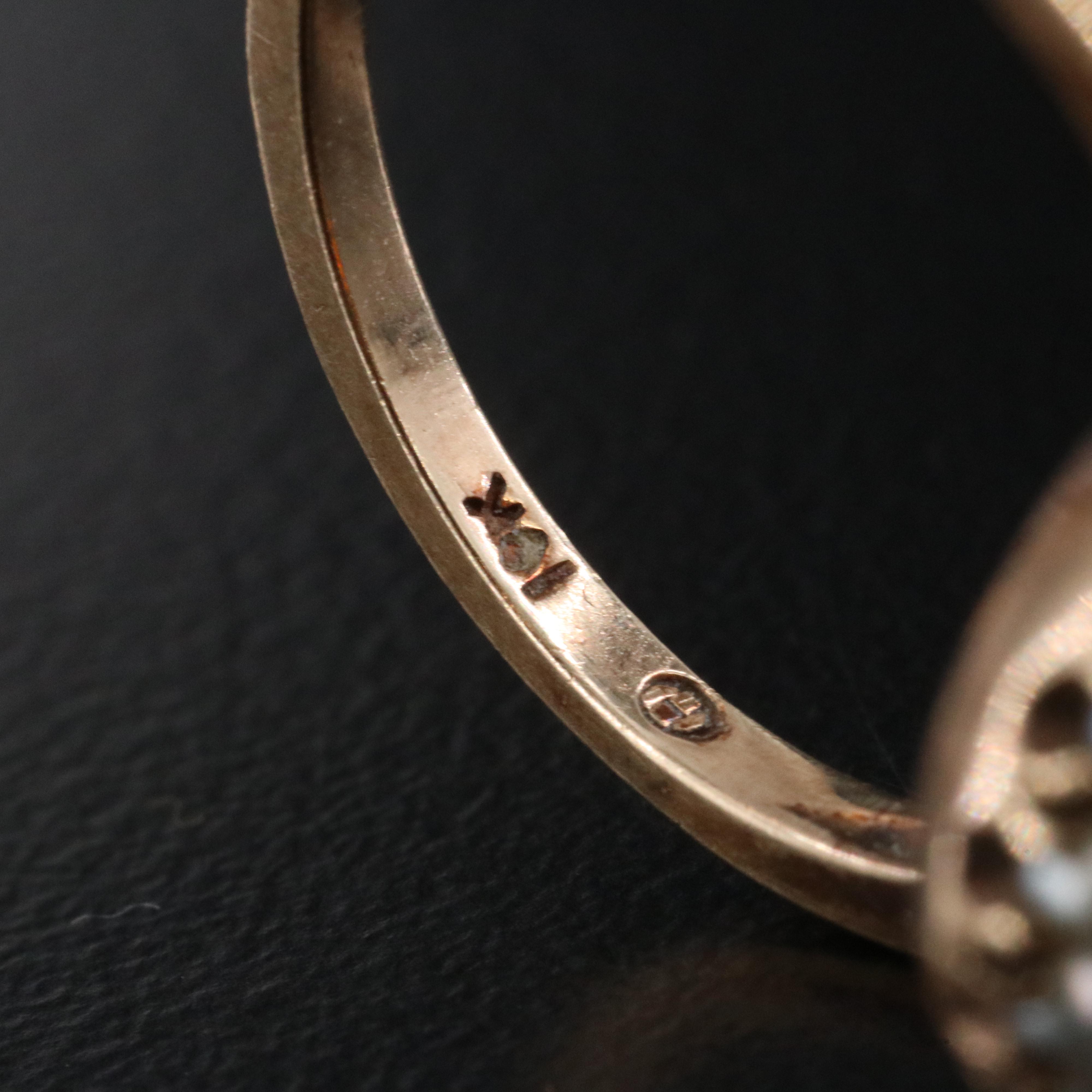 10K Rings Featuring Citrine, Pearl and Diamond